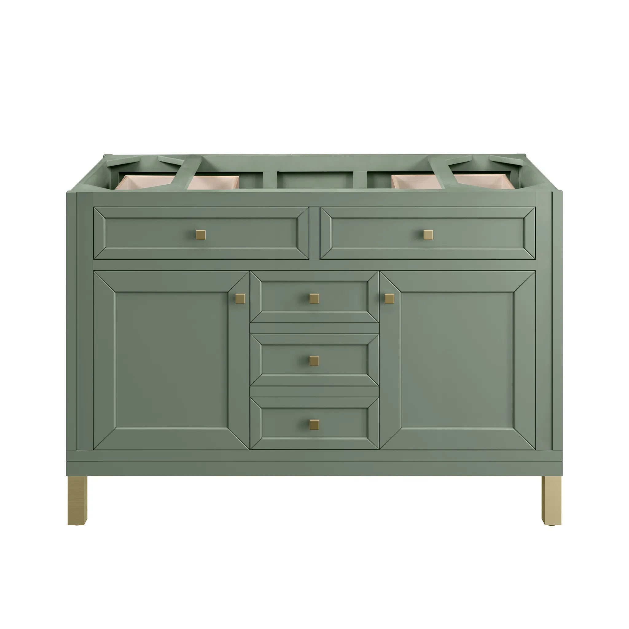 48" Chicago Single Vanity in Smokey Celadon w/FreePower Wireless Charger-Ethereal Noctis Silestone-8" Widespread image 9