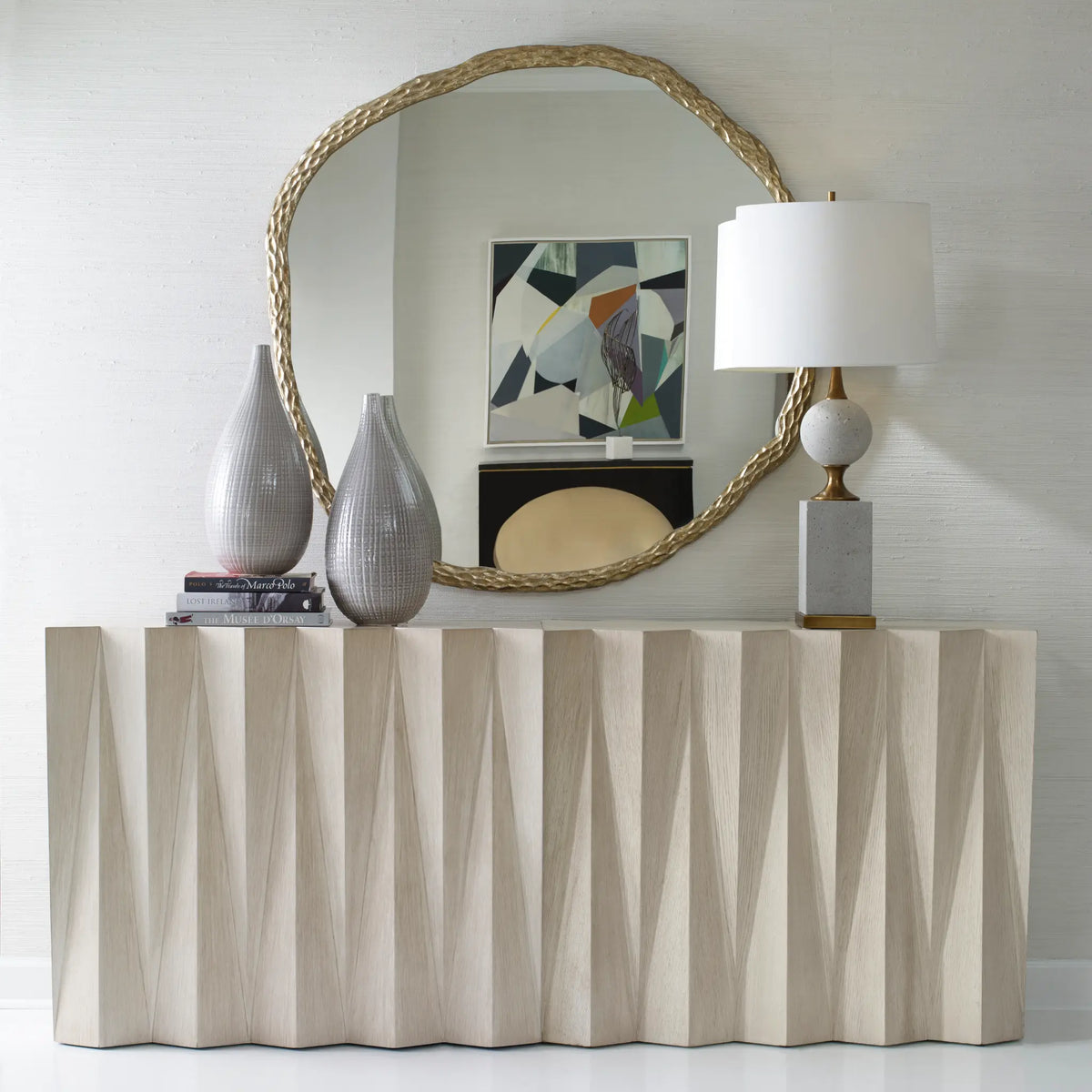 48" Chiseled Mirror - Gold Leaf by Ambella Home image 3