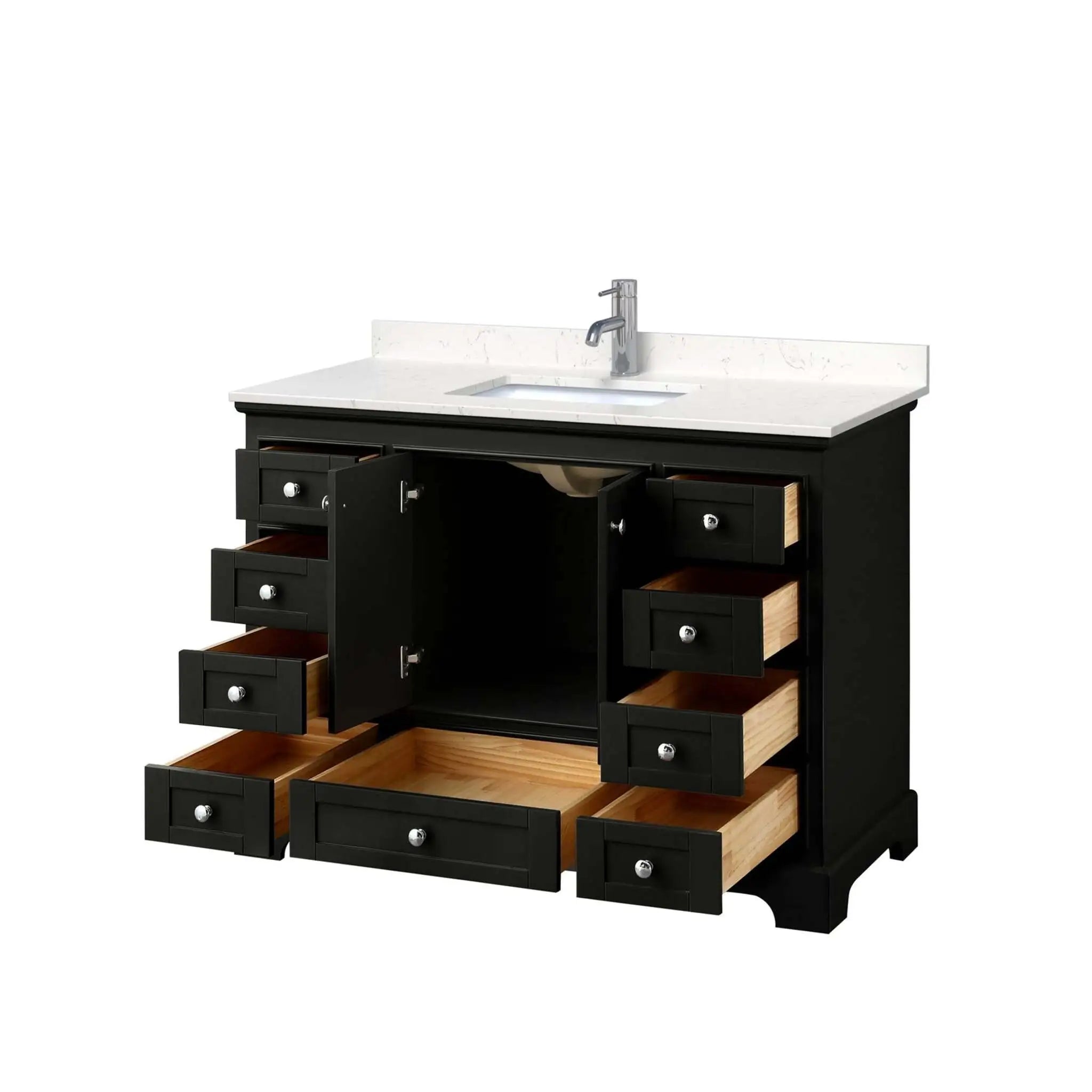 48" Deborah Single Bathroom Vanity in Dark Espresso with Polished Chrome Trim by Wyndham