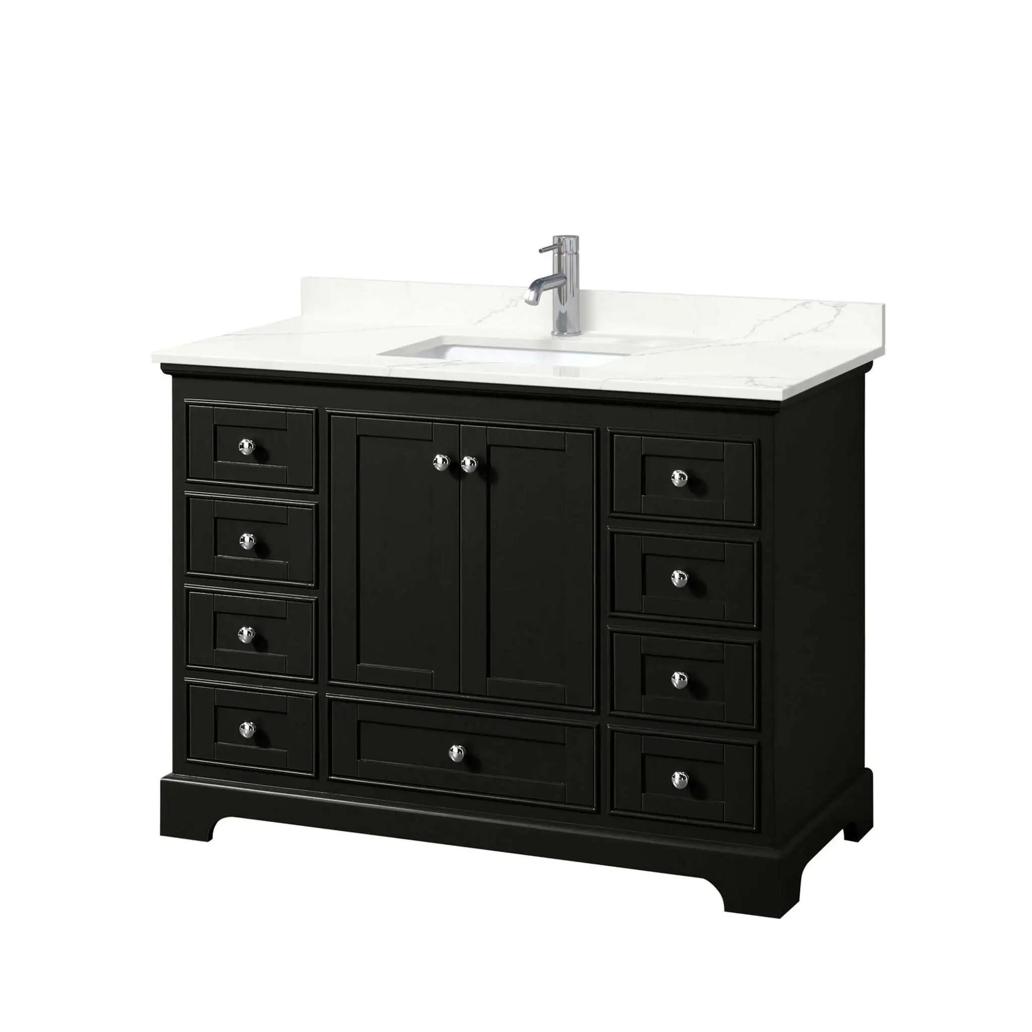 48" Deborah Single Bathroom Vanity in Dark Espresso with Polished Chrome Trim by Wyndham