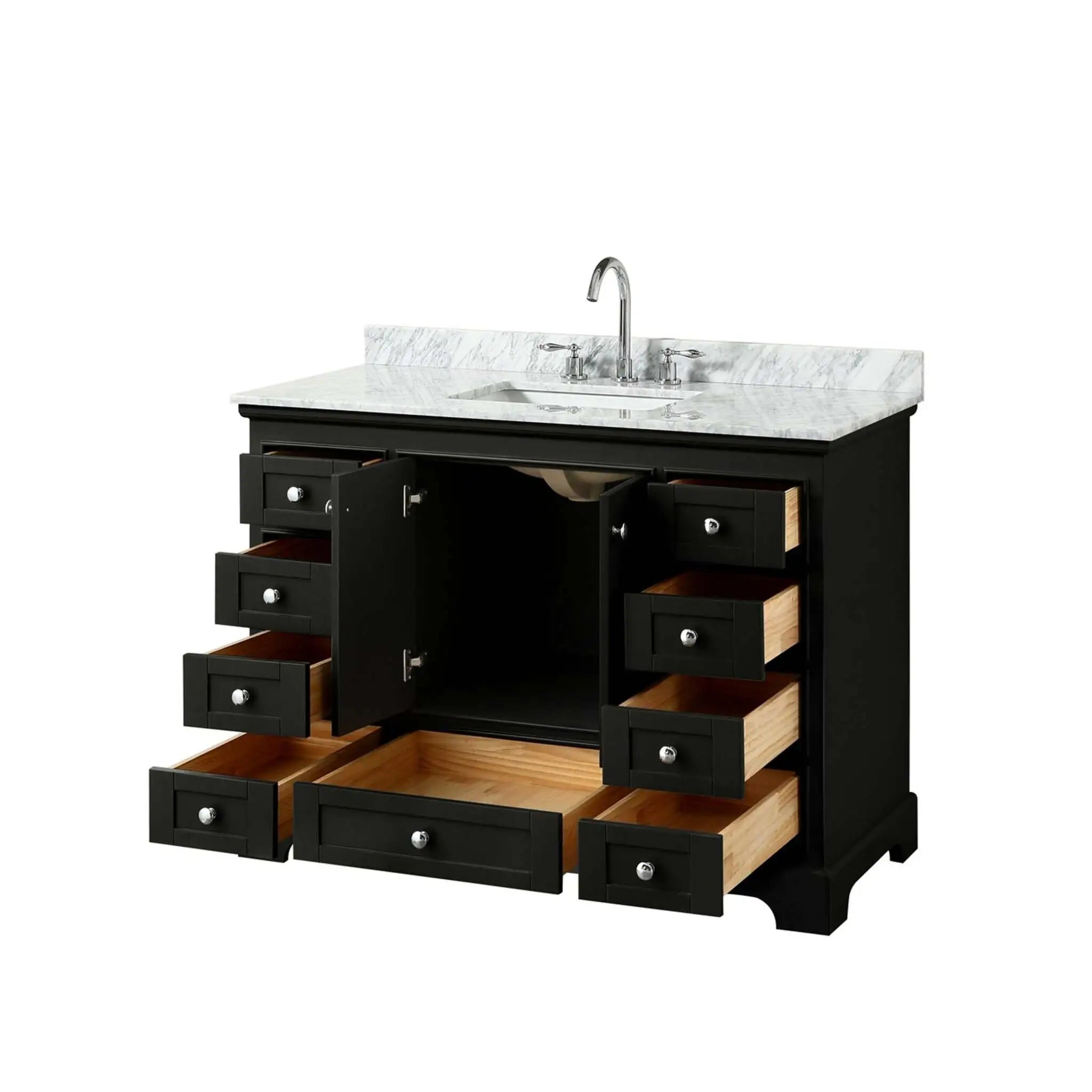 48" Deborah Single Bathroom Vanity in Dark Espresso with Polished Chrome Trim by Wyndham