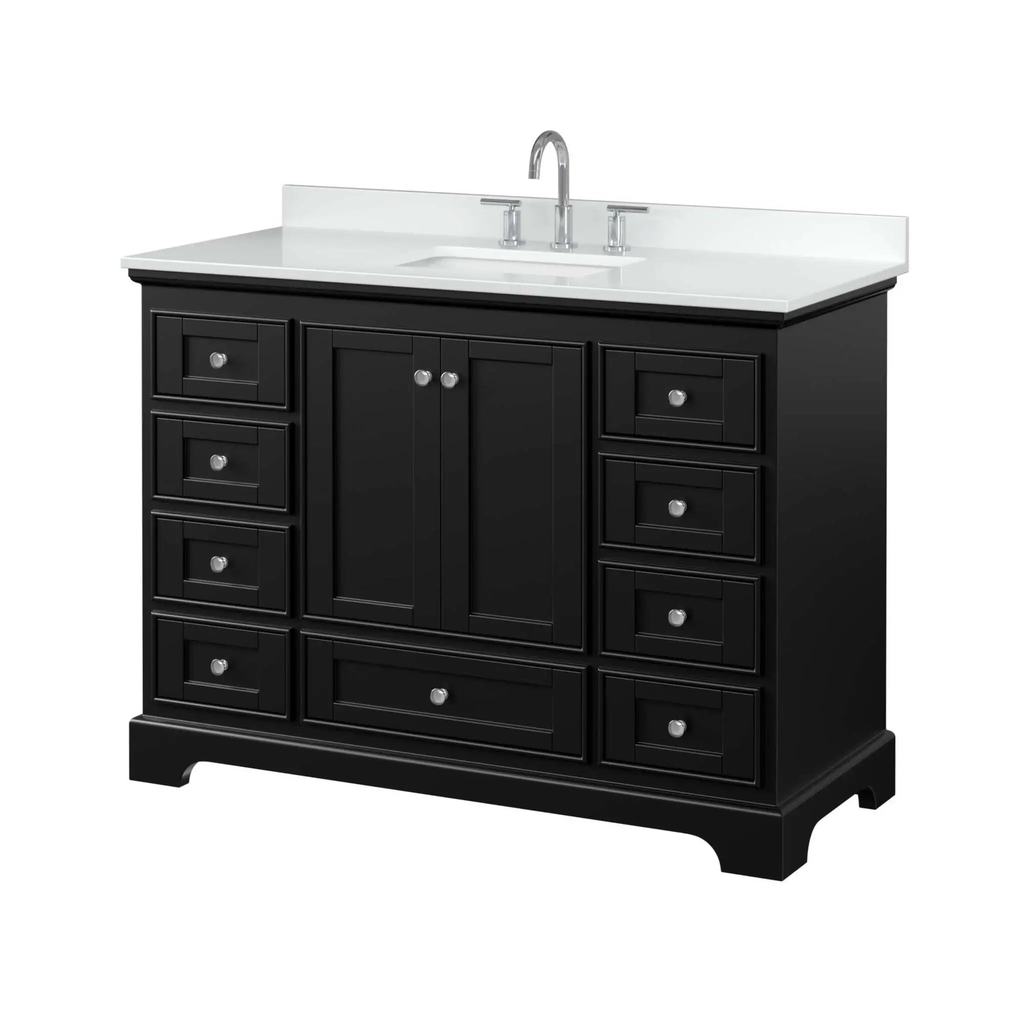 48" Deborah Single Bathroom Vanity in Dark Espresso with Polished Chrome Trim by Wyndham