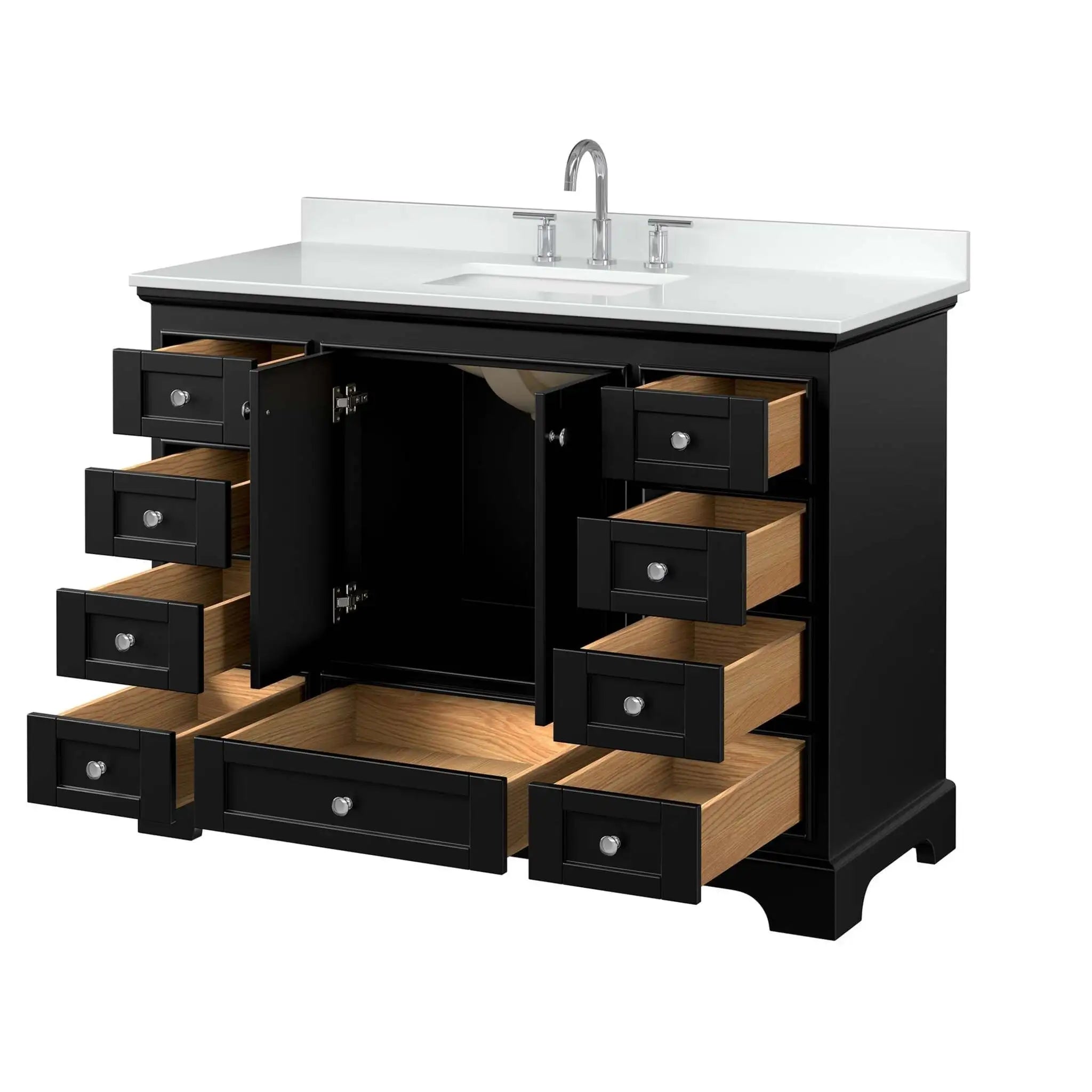 48" Deborah Single Bathroom Vanity in Dark Espresso with Polished Chrome Trim by Wyndham