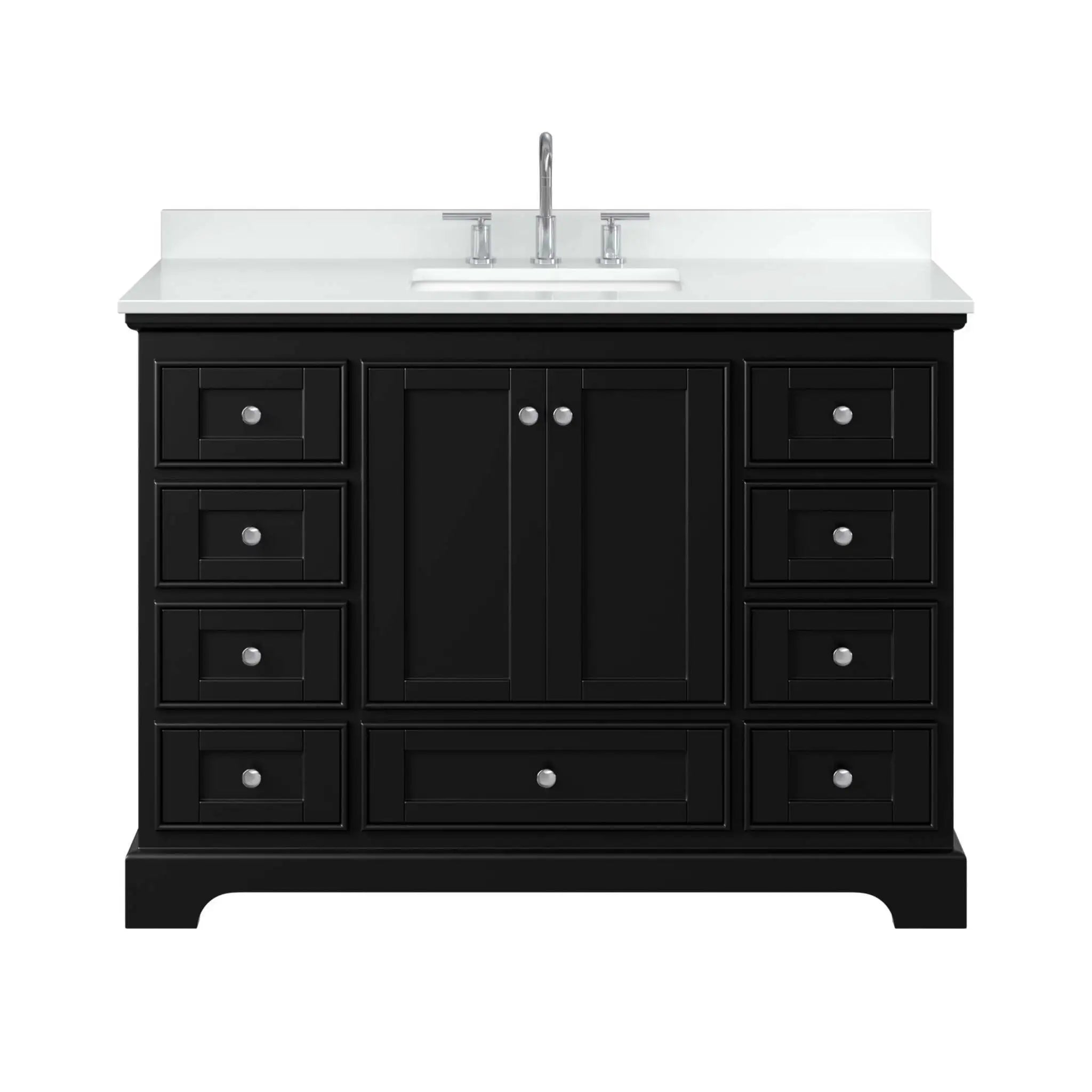 48" Deborah Single Bathroom Vanity in Dark Espresso with Polished Chrome Trim by Wyndham