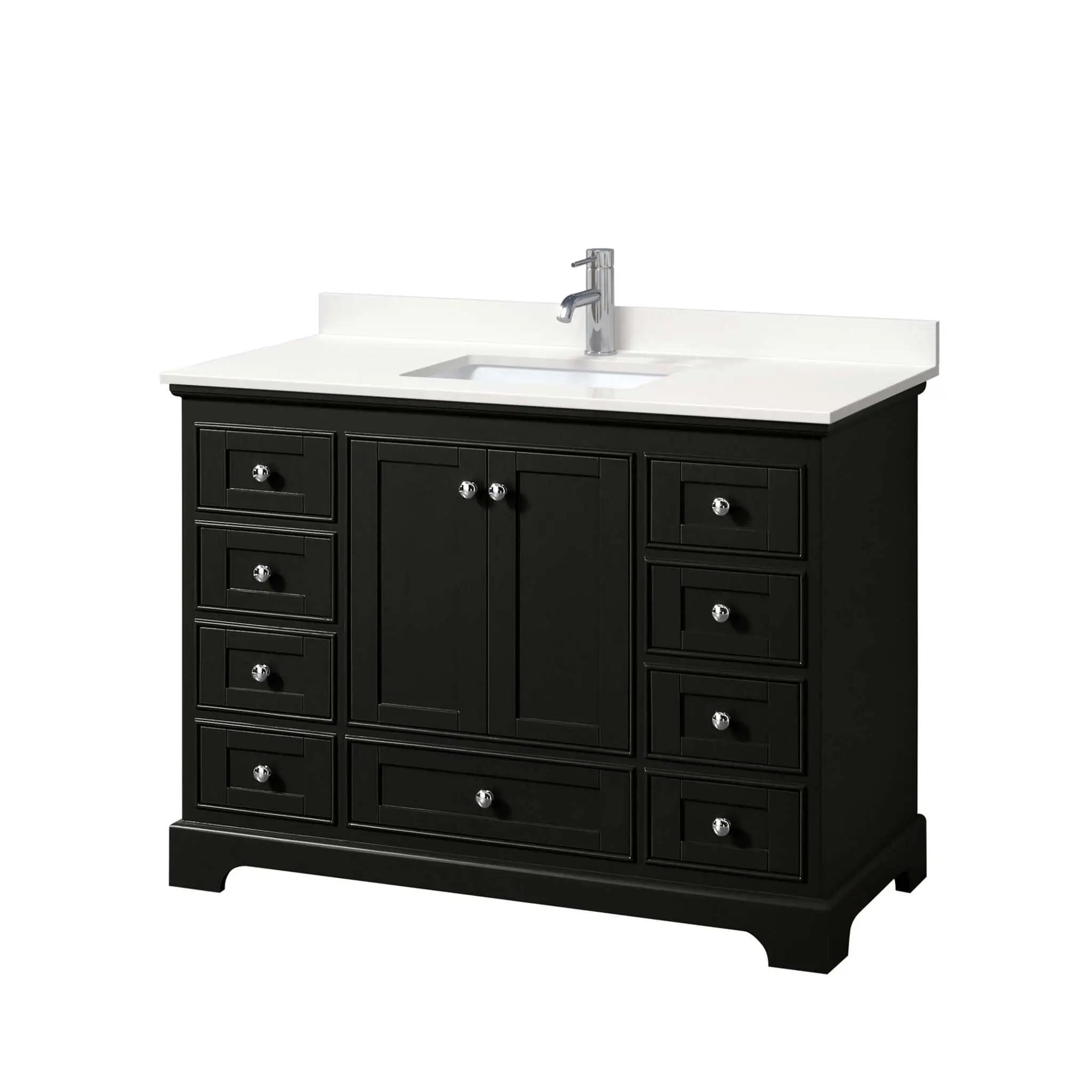 48" Deborah Single Bathroom Vanity in Dark Espresso with Polished Chrome Trim by Wyndham