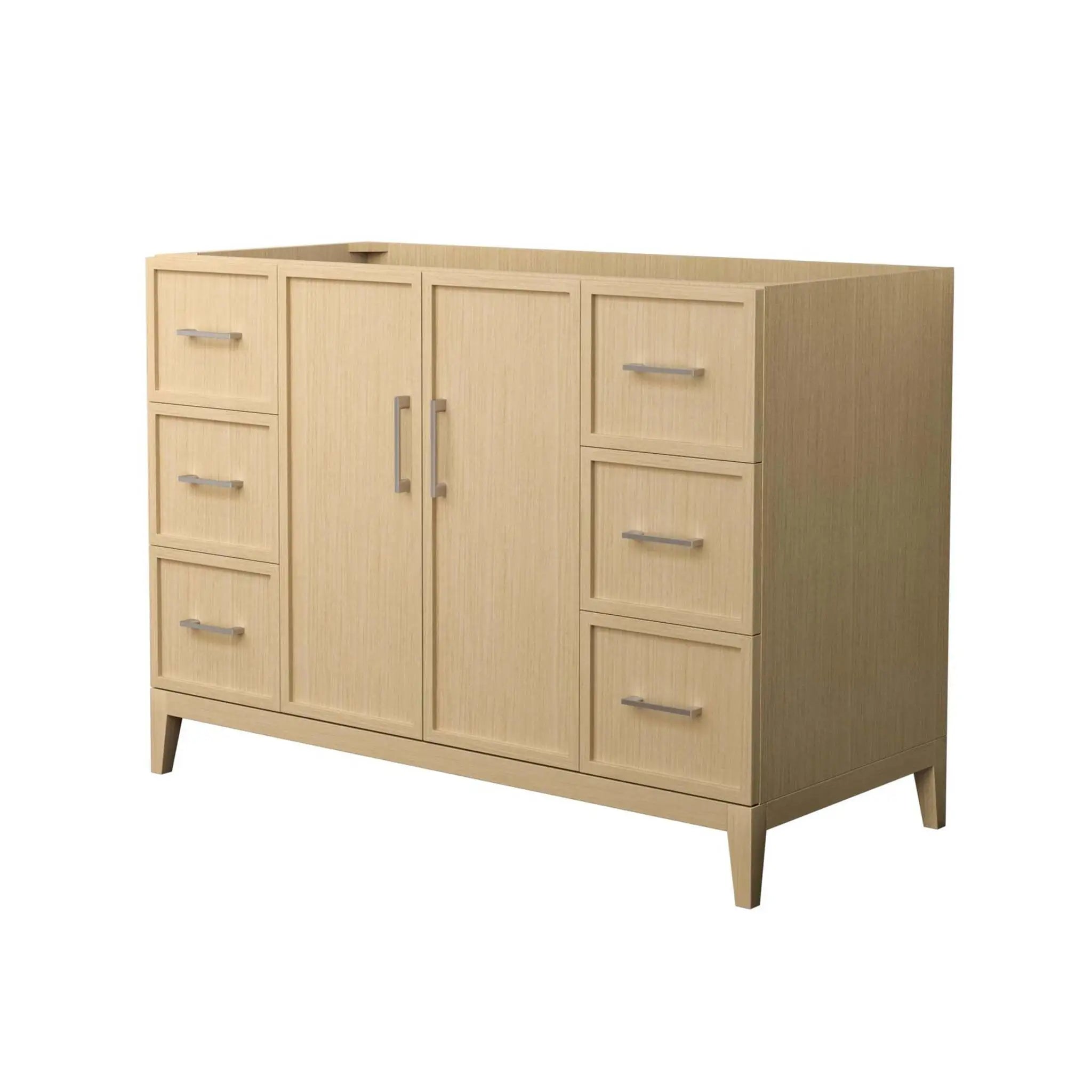 48" Elan Single Bathroom Vanity in White Oak with Brushed Nickel Trim by Wyndham