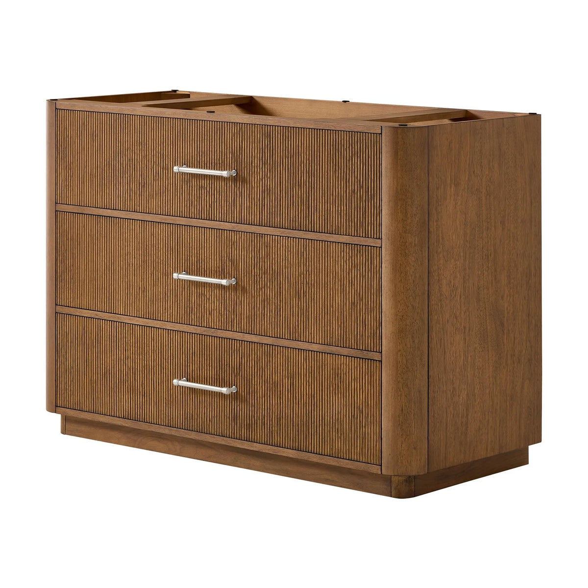 48" Francesca Single Bathroom Vanity Toasted Walnut Brushed Nickel Trim by wyndham View 24