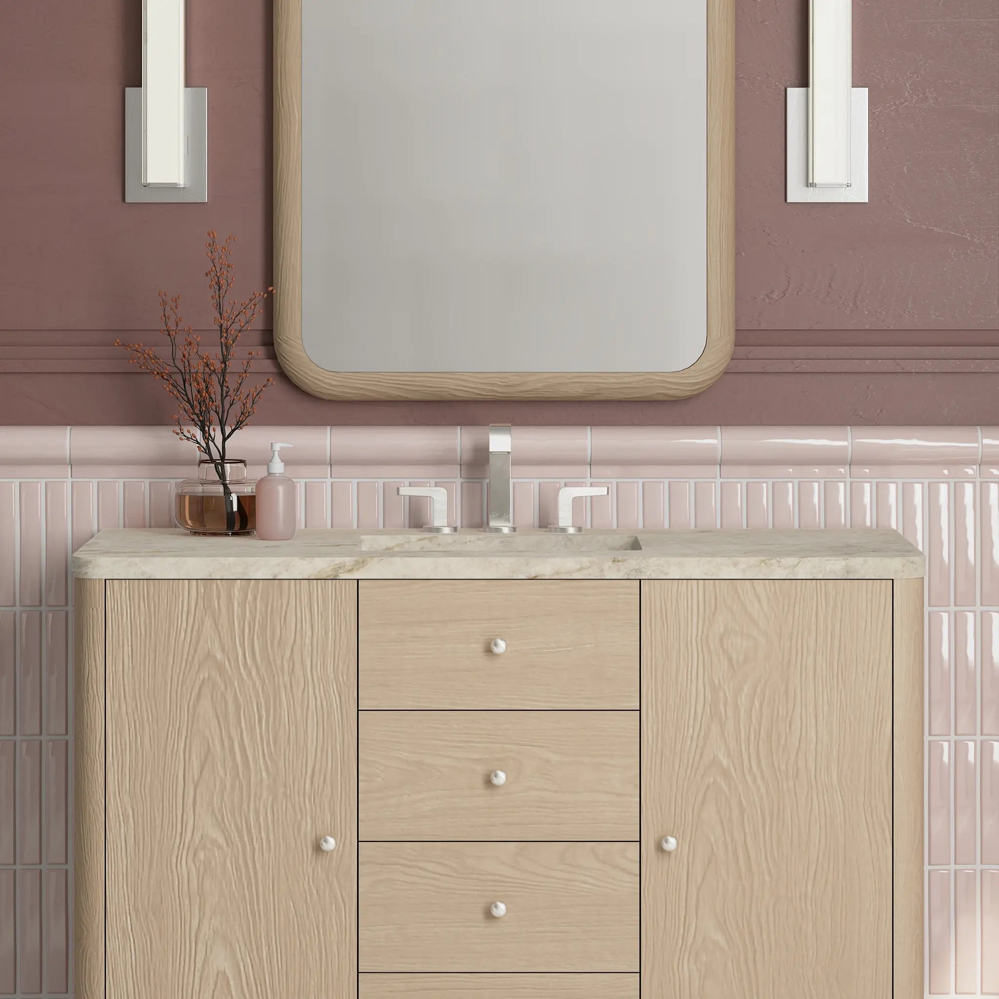 48 Gracyn Single Vanity In Coastal Driftwood Power Enabled Tajnar Eclos 8 Widespread 4