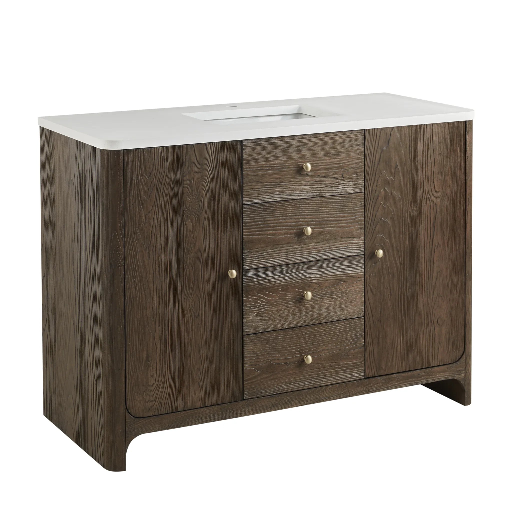 48" Gracyn Single Vanity in Sable-White Zeus Silestone-Single Hole image 9