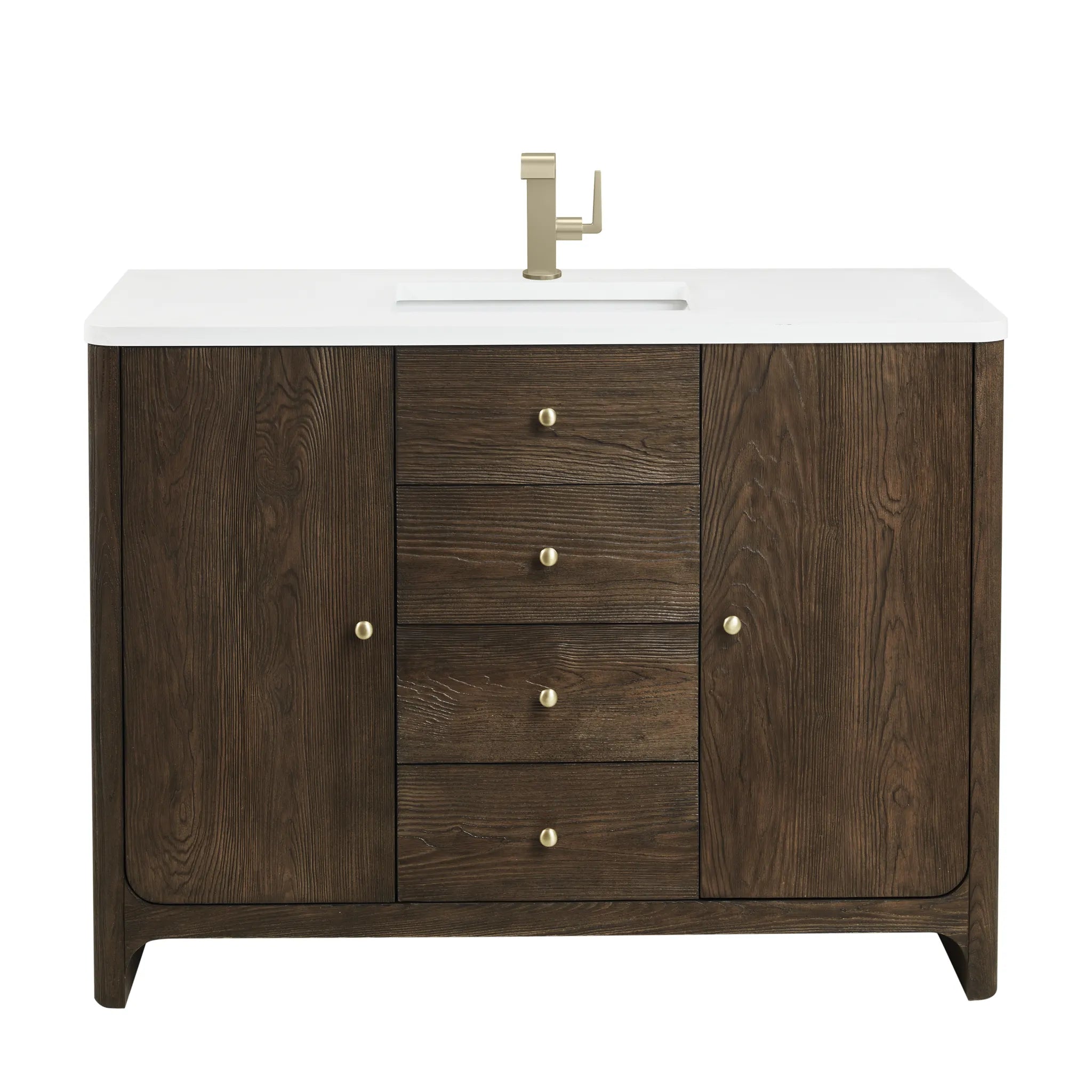 48" Gracyn Single Vanity in Sable-White Zeus Silestone-Single Hole image
