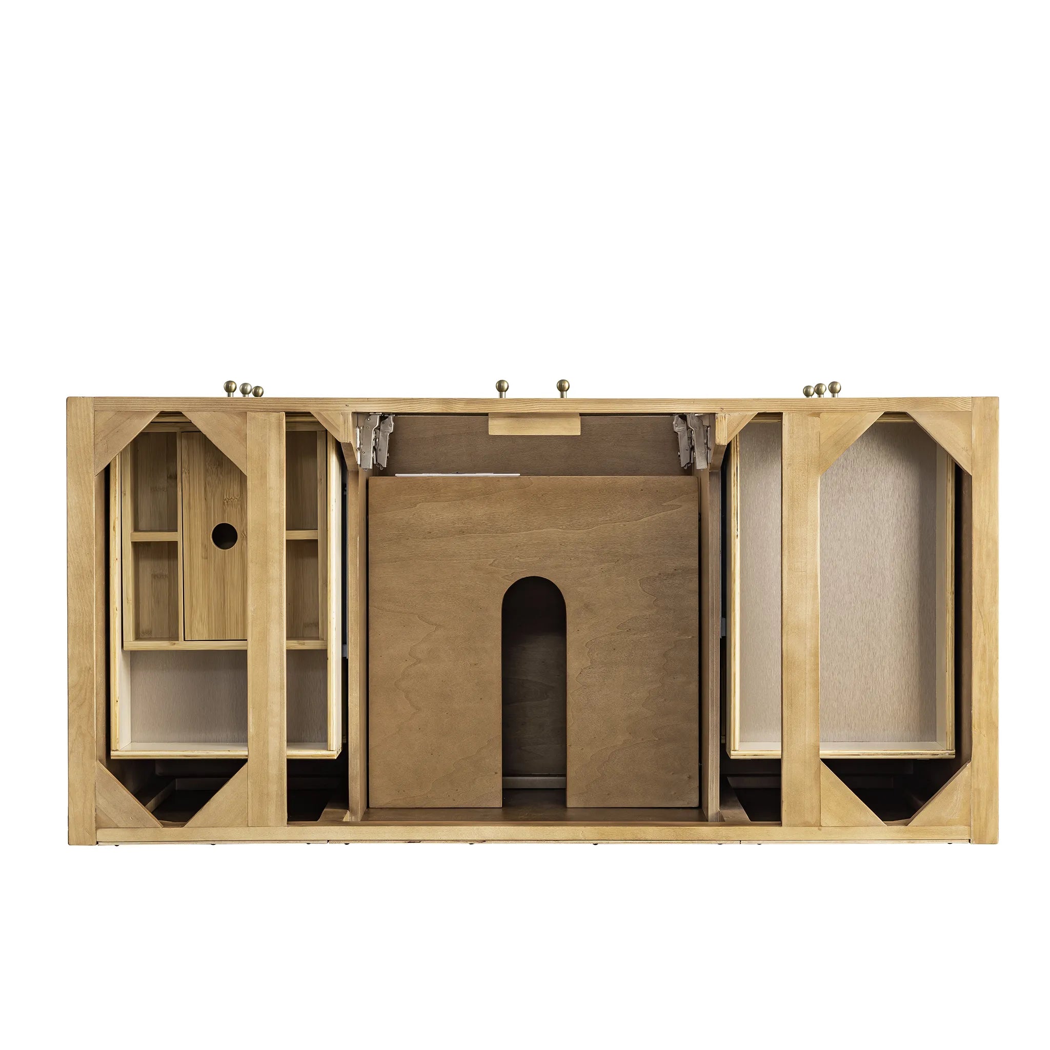 48" Hudson Single Vanity Cabinet in Light Natural Oak w/ FreePower Wireless Charger image 1