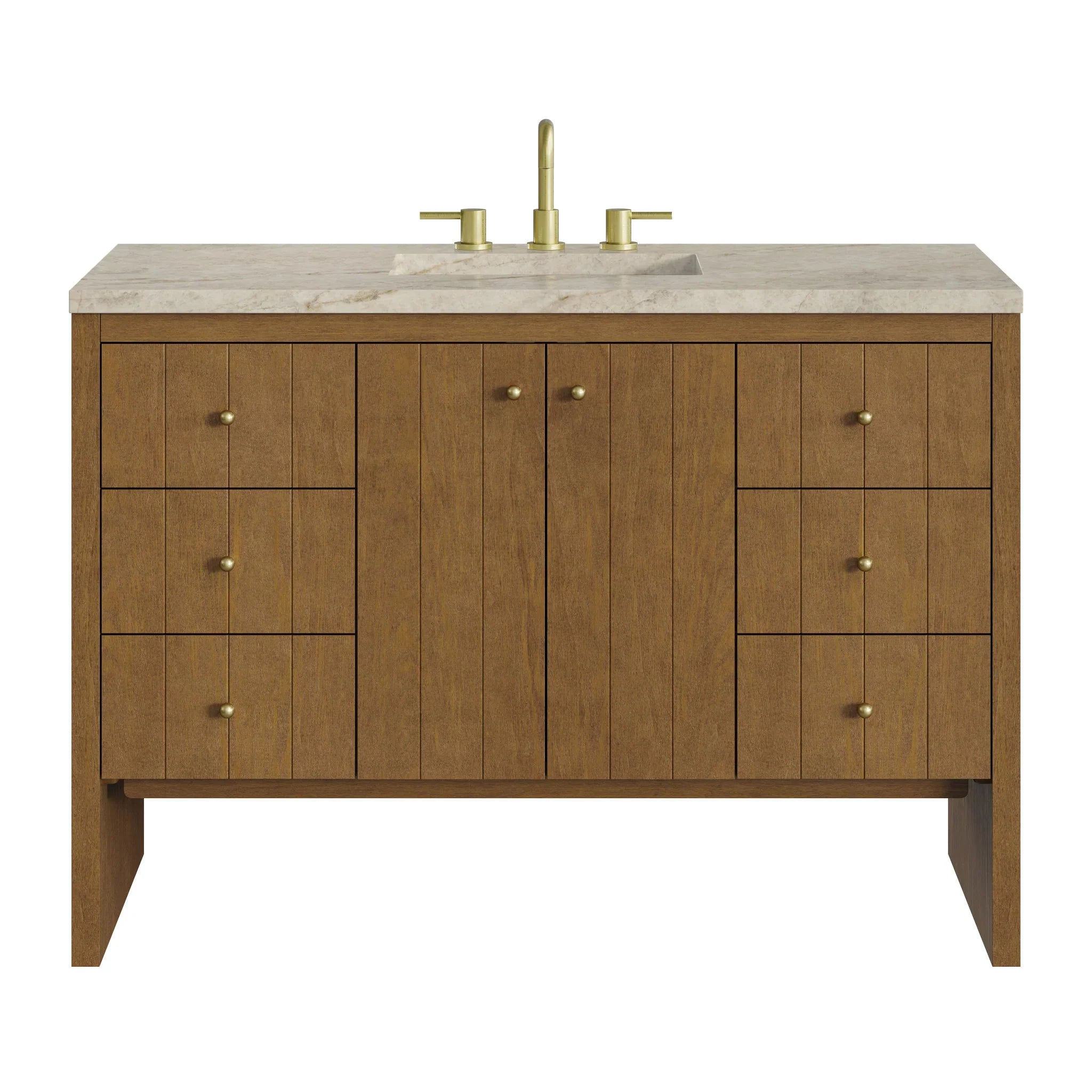 48" Hudson Single Vanity in Honey Oak by James Martin Vanities - AURA Modern Home