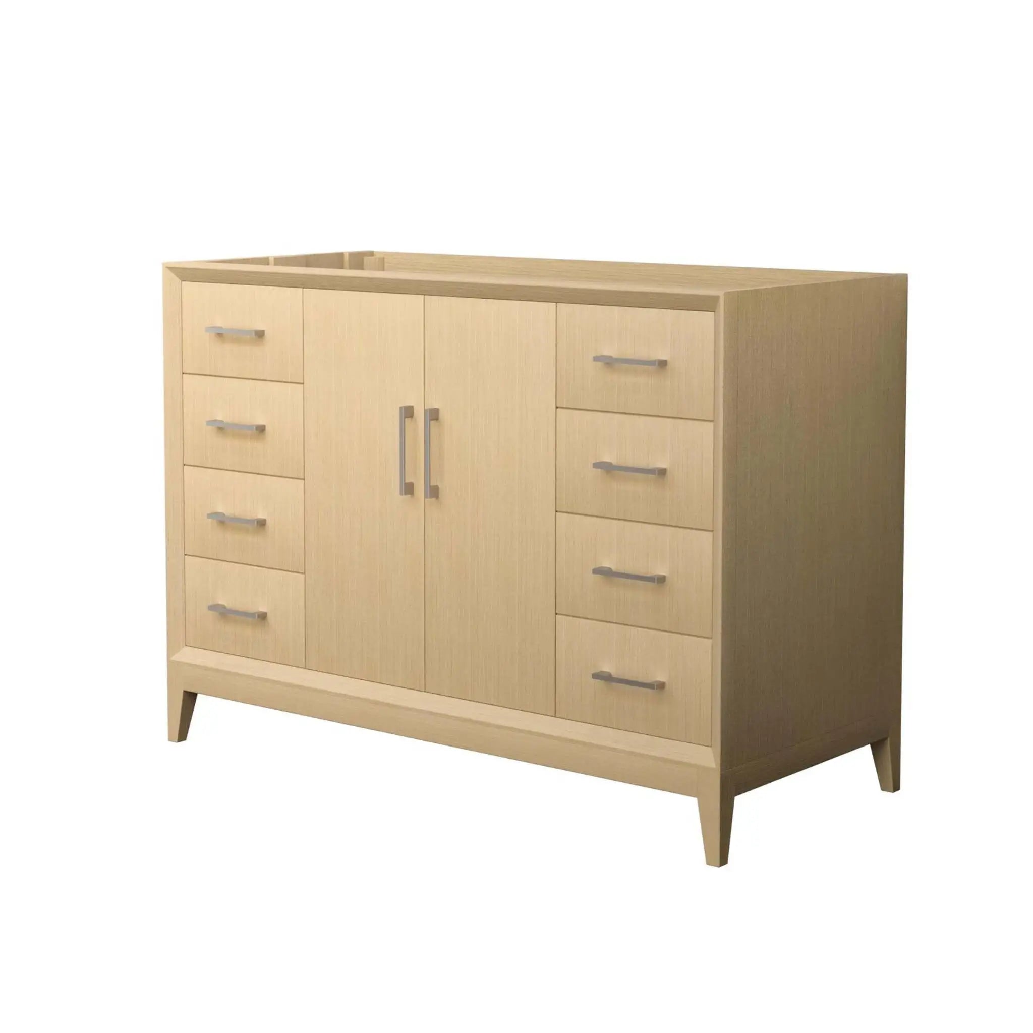 48" Janna Single Bathroom Vanity in White Oak with Brushed Nickel Trim by Wyndham