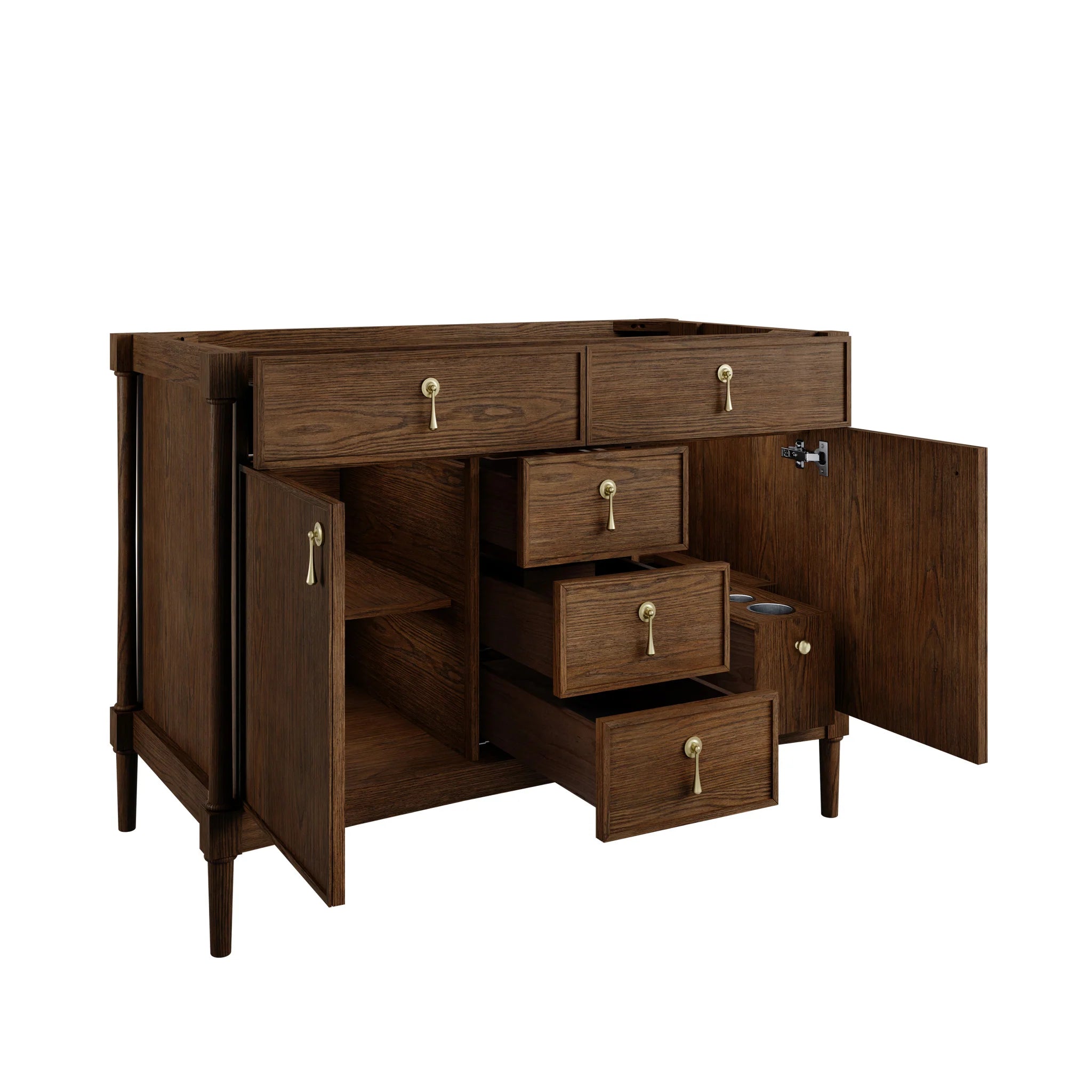 48" Kinnsden Single Vanity in Sable Oak by James Martin Vanities-Cabinet Only 2
