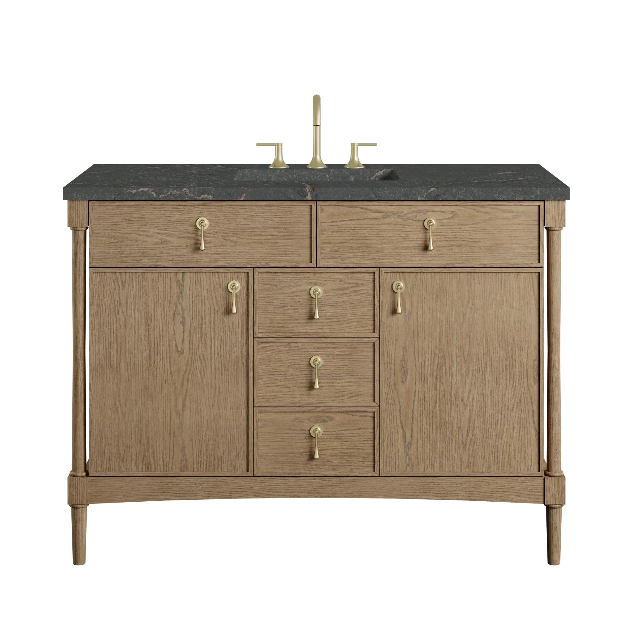 48" Kinnsden Single Vanity in Weathered Oak by James Martin Vanities - AURA Modern Home