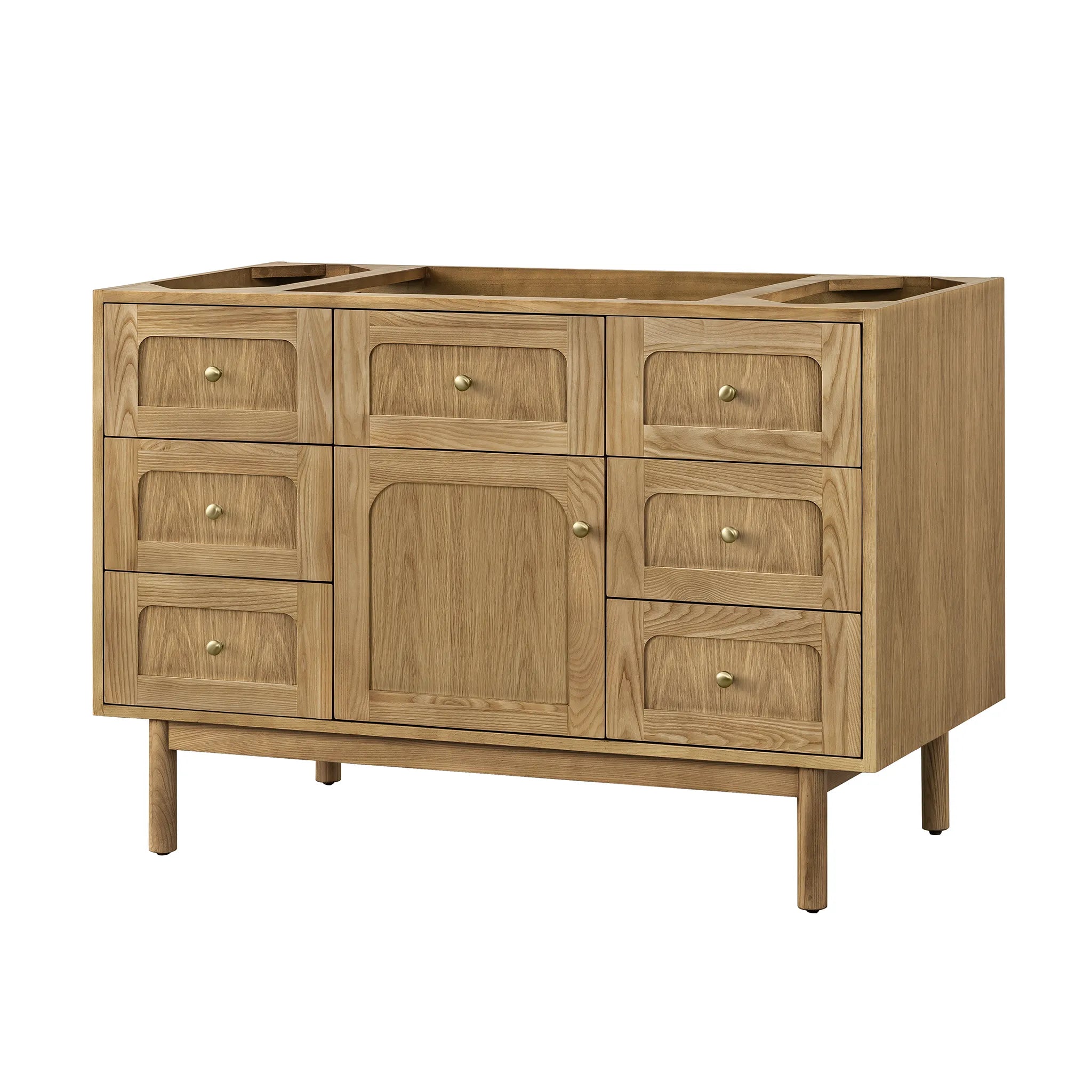 48" Laurent Single Vanity in Light Natural Oak by James Martin Vanities - AURA Modern Home