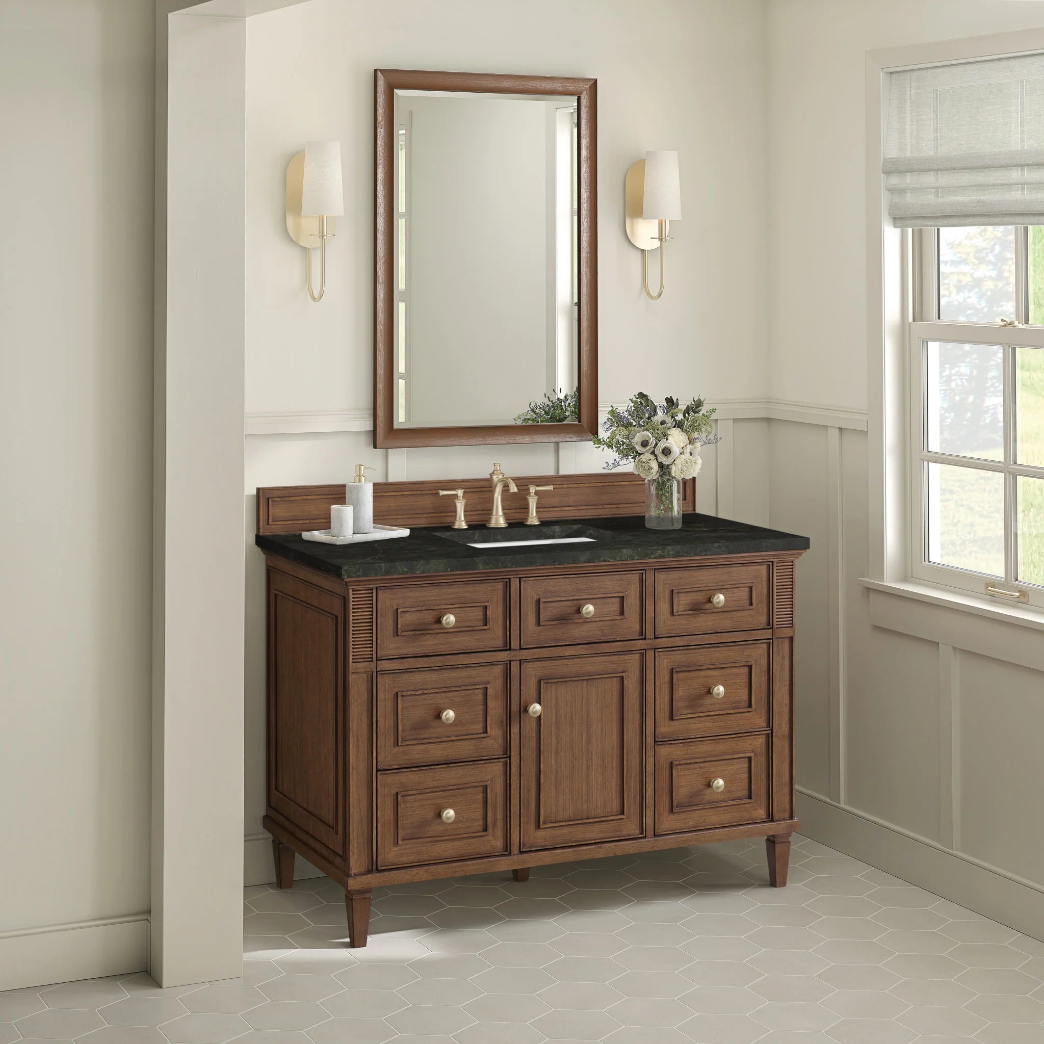 48-lorelai-single-vanity-in-mid-century-walnut-by-james-martin-vanities-phantome-eclos-zero-silica image 11