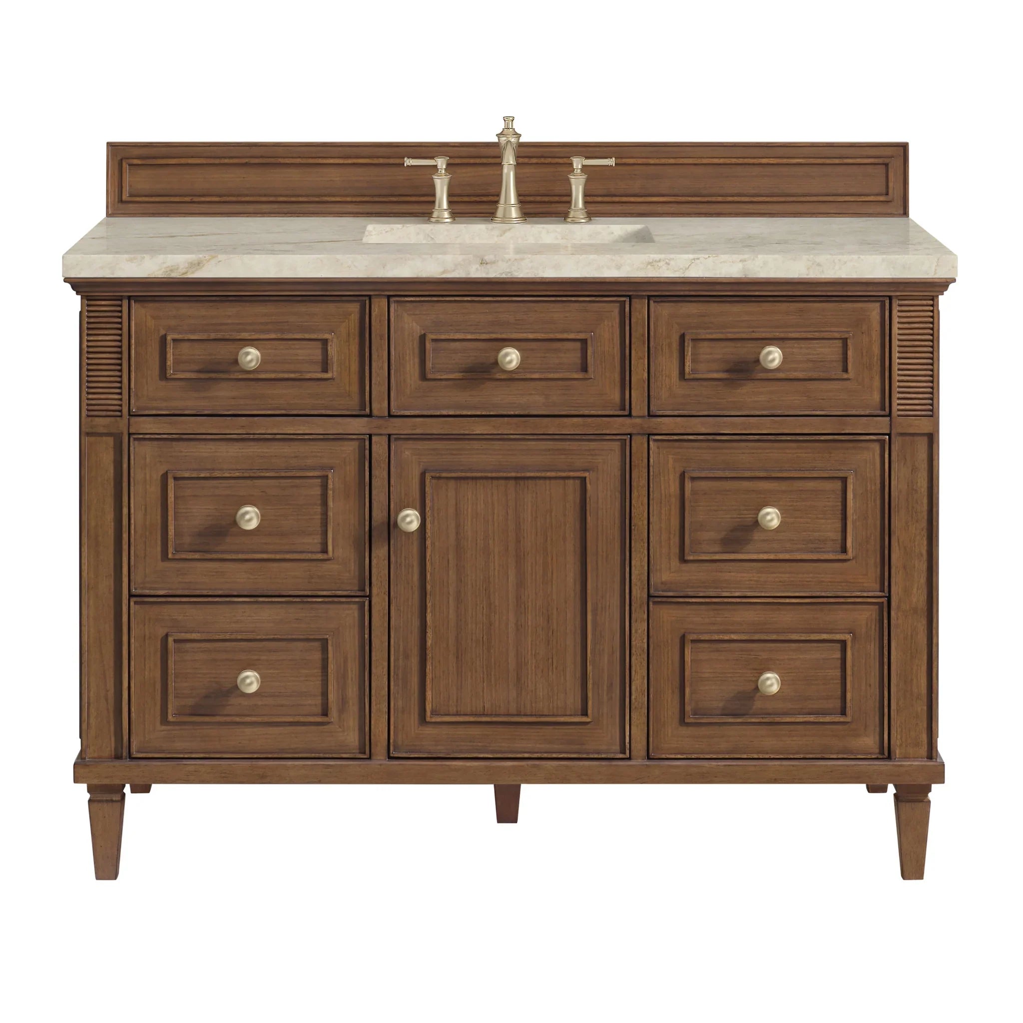 48" Lorelai Single Vanity in Mid-Century Walnut by James Martin Vanities