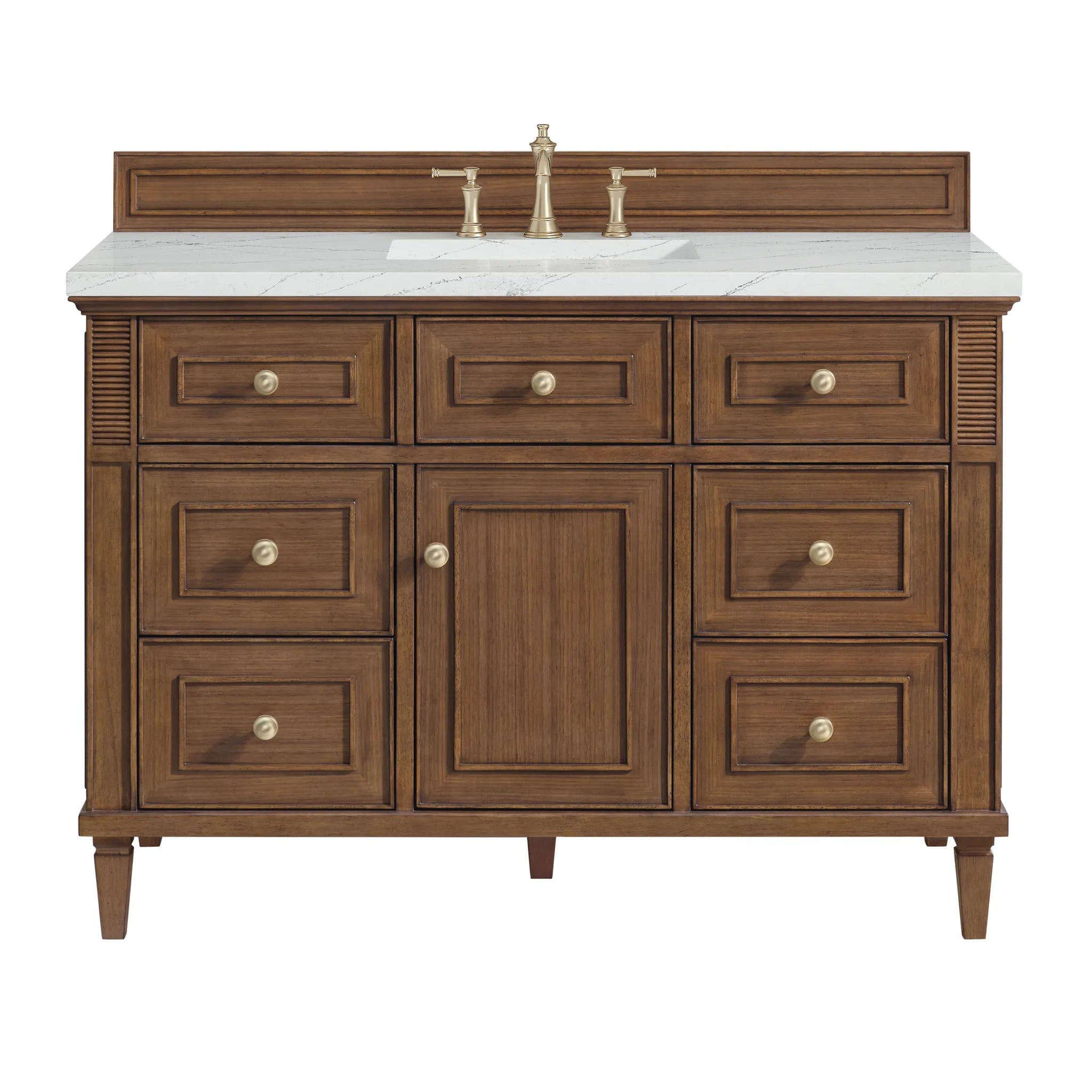 48" Lorelai Single Vanity in Mid-Century Walnut by James Martin Vanities