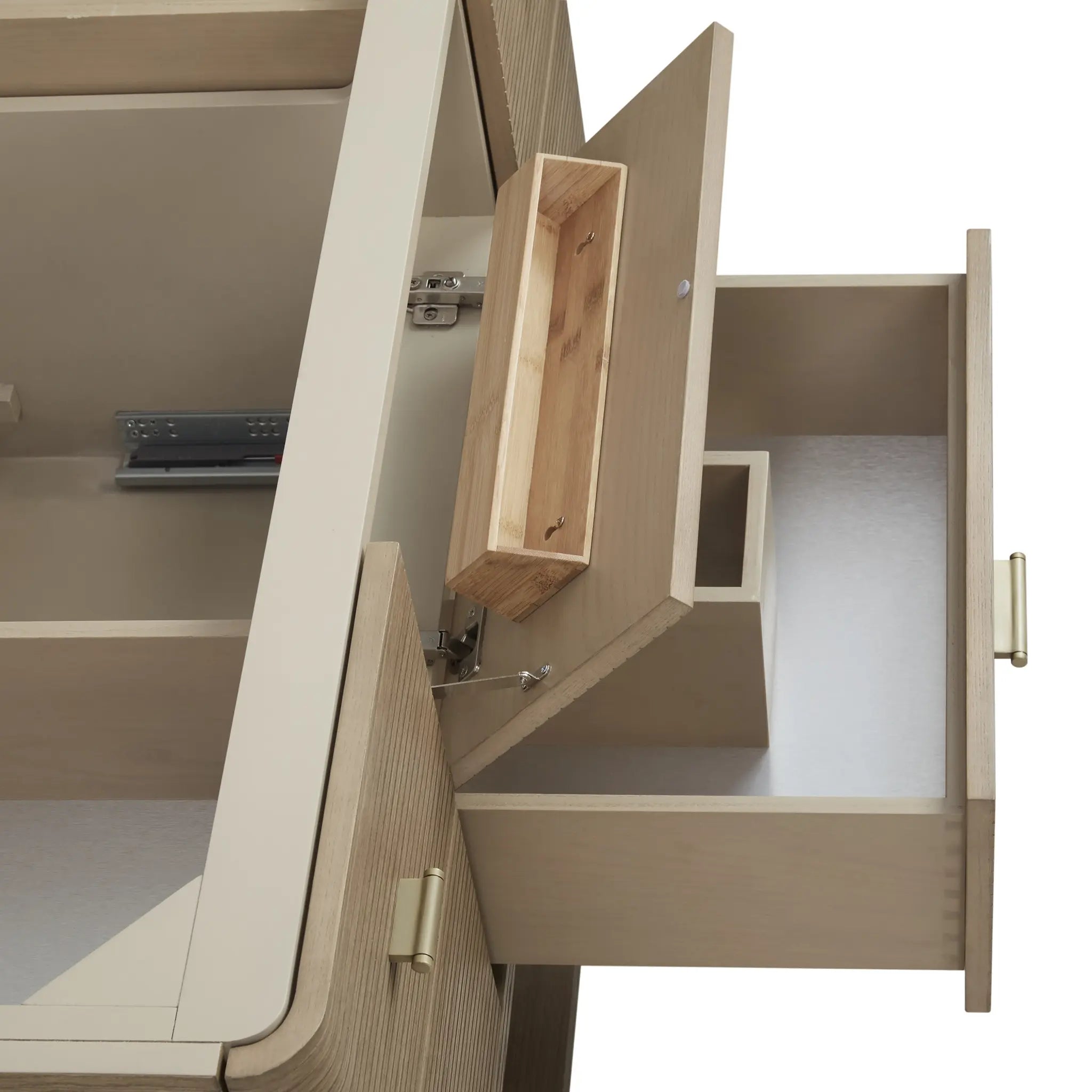 48 Lucian Single Vanity In Pebble Oak Standard Cabinet Only No Top 7