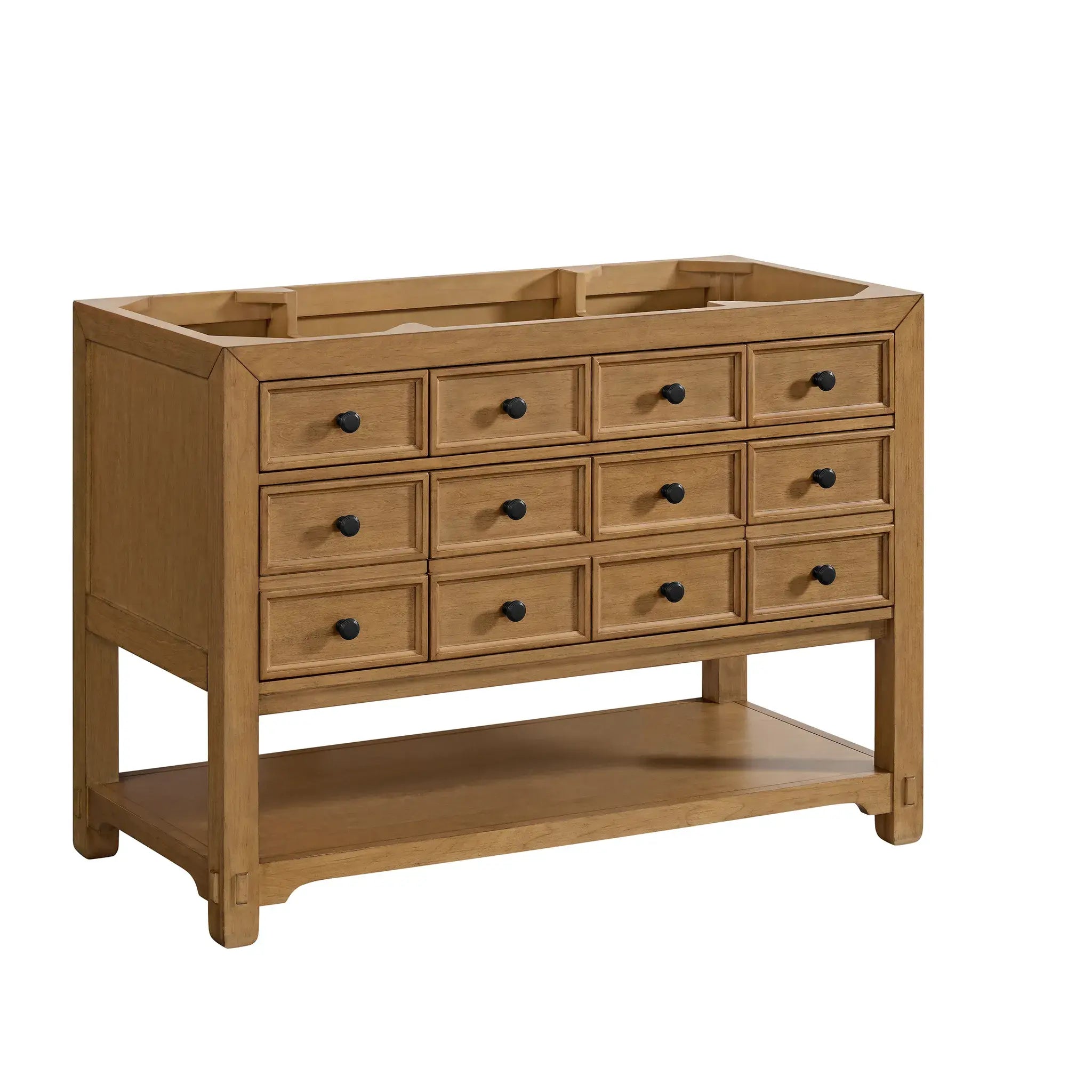 48" Malibu Single Vanity in Amber Birch-Lime Delight Silestone-8" Widespread image 1