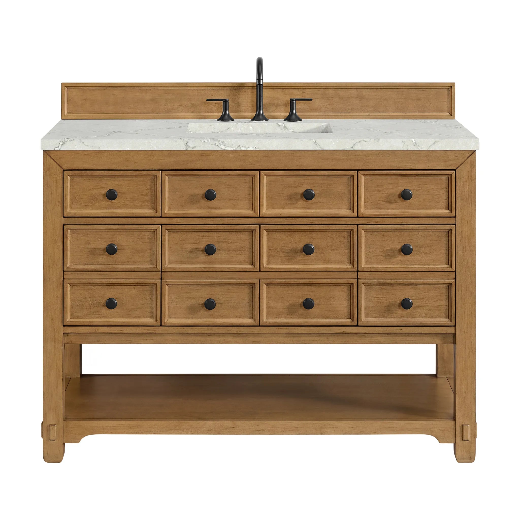 48" Malibu Single Vanity in Amber Birch by James Martin Vanities - AURA Modern Home