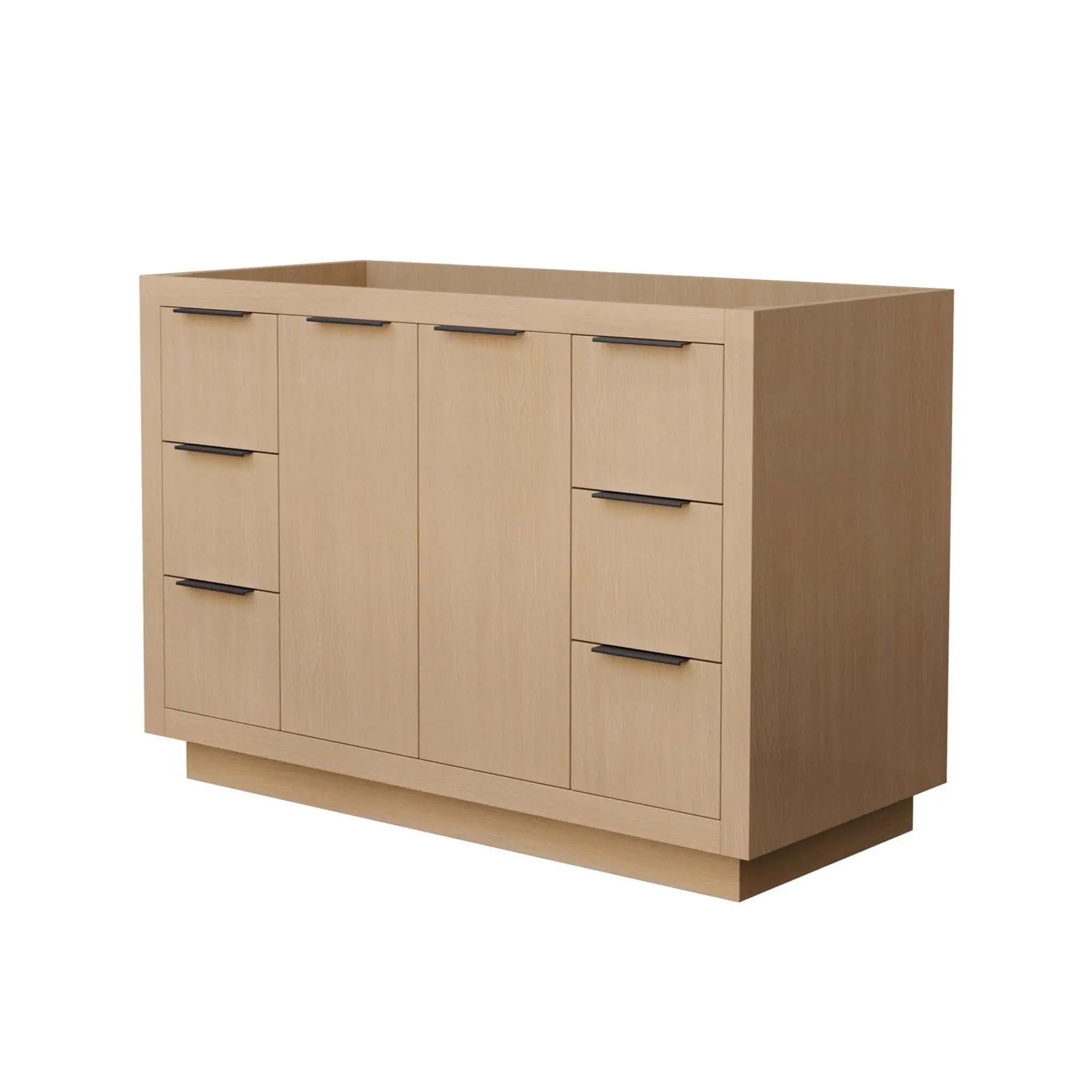 48" Maroni Single Bathroom Vanity in Light Straw with Matte Black Trim by Wyndham