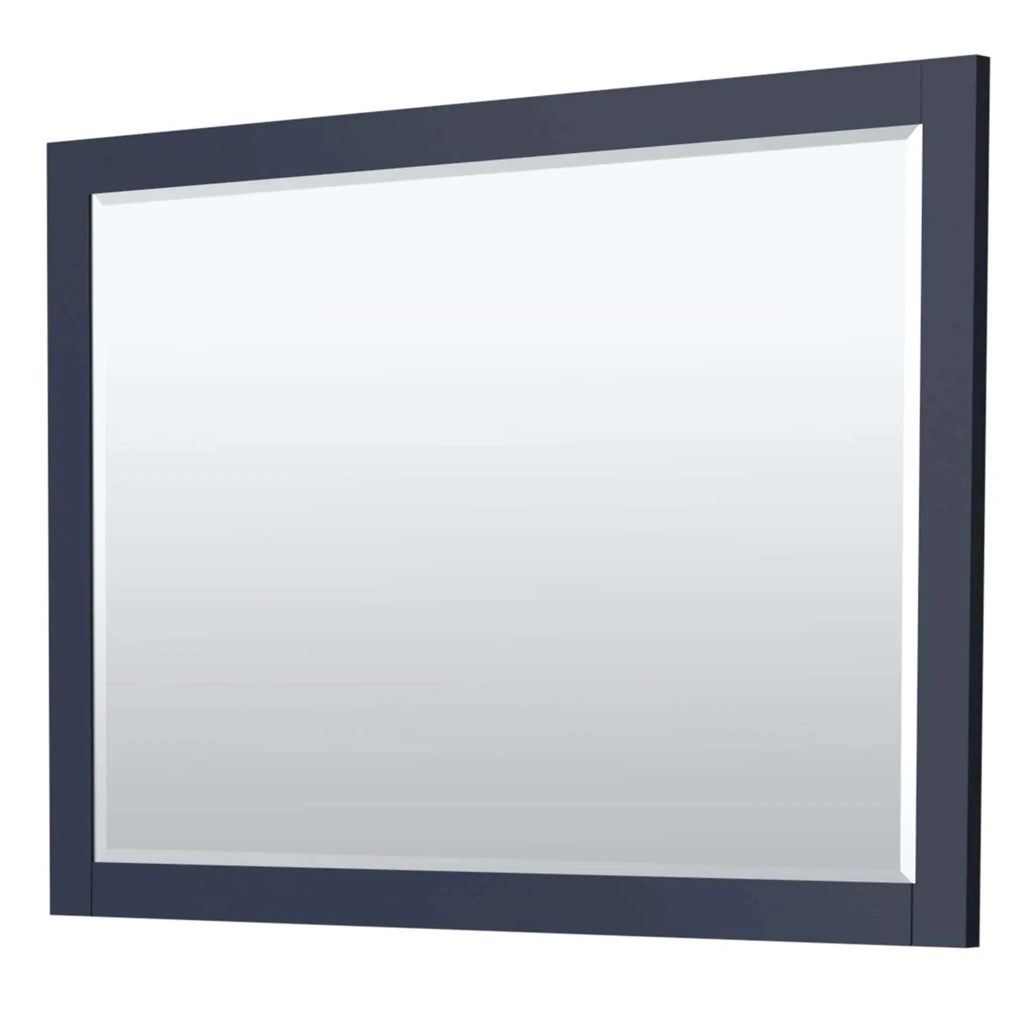 48" Miranda Single Bathroom Vanity in Dark Blue with Brushed Nickel Trim & 46" Mirror by Wyndham