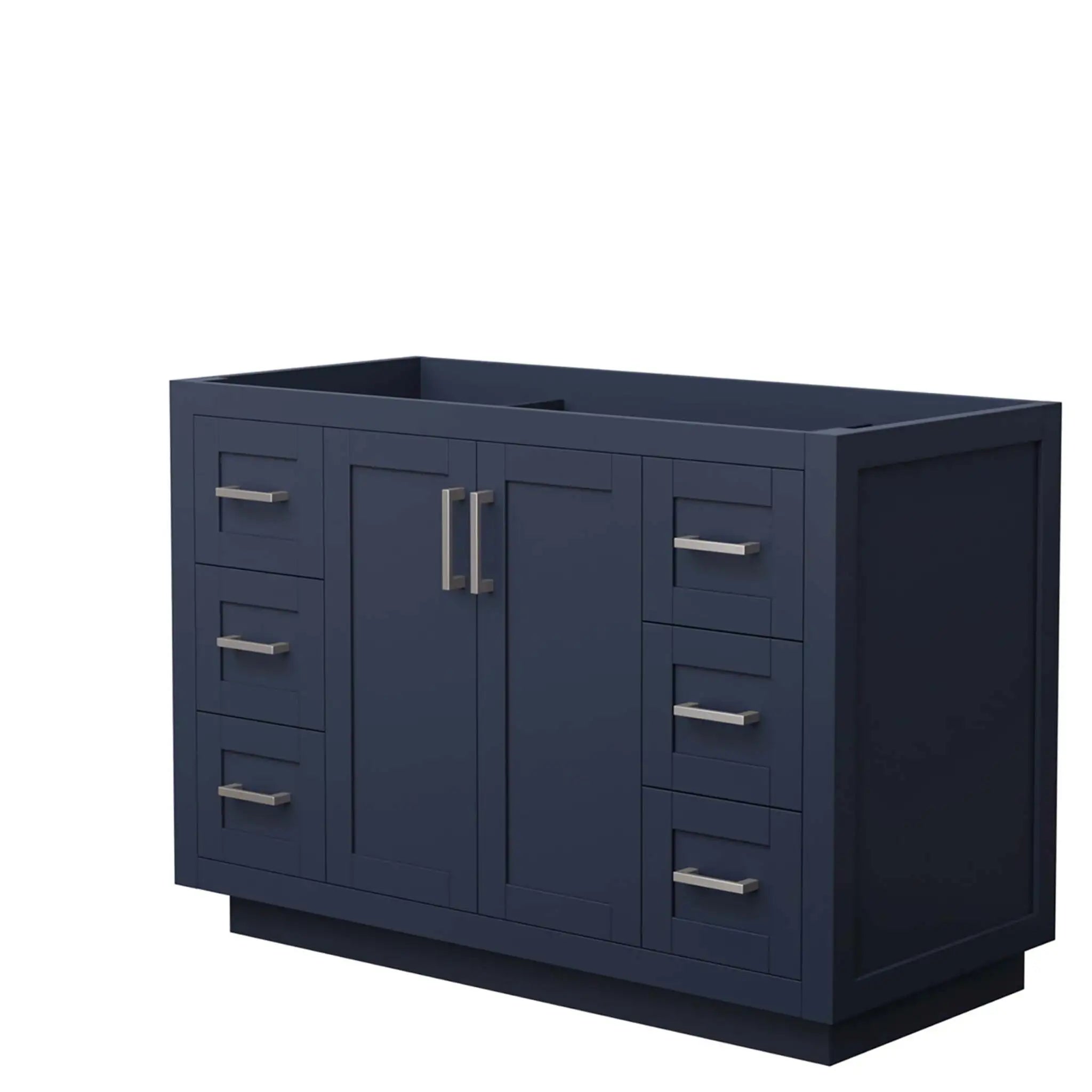 48" Miranda Single Bathroom Vanity in Dark Blue with Brushed Nickel Trim by Wyndham
