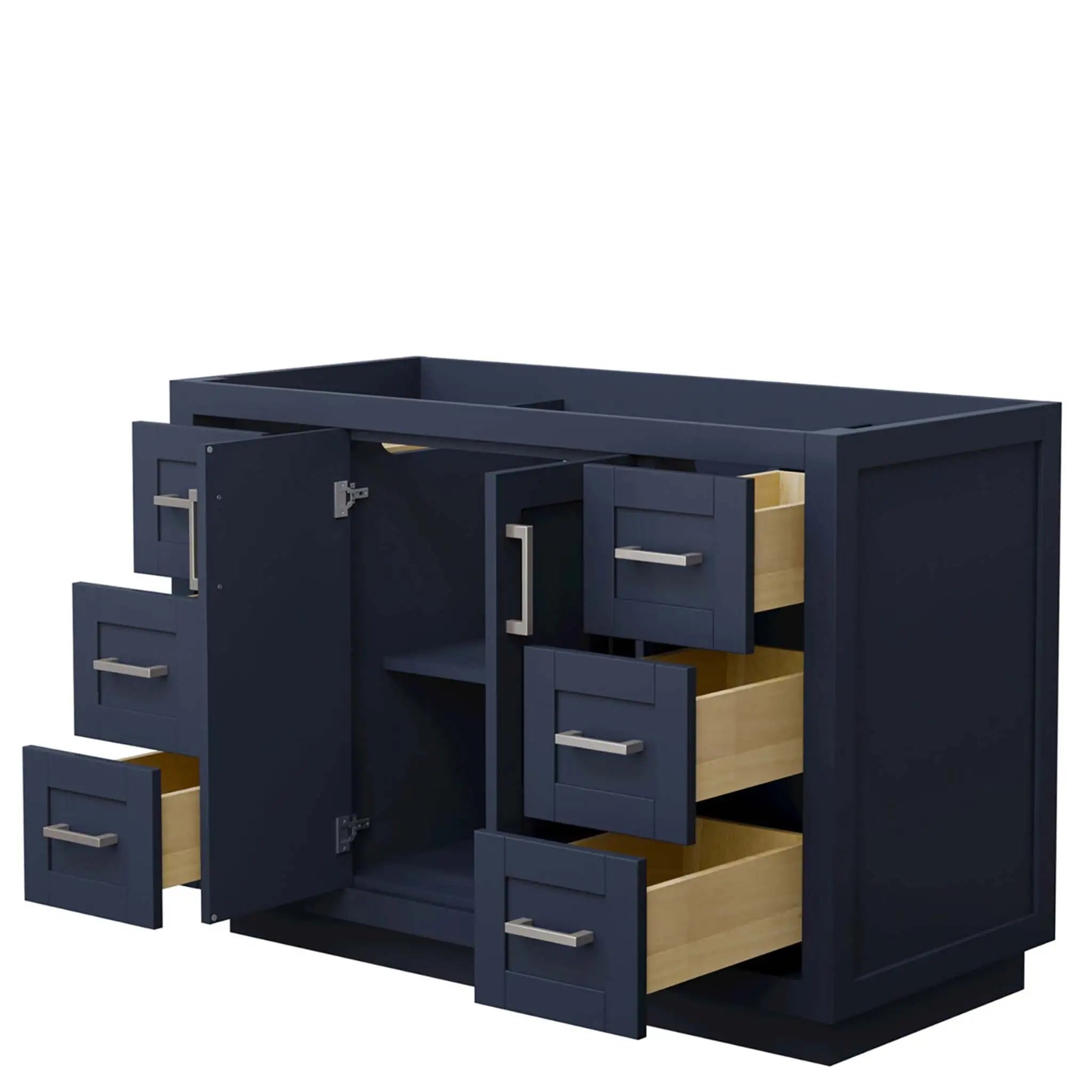48" Miranda Single Bathroom Vanity in Dark Blue with Brushed Nickel Trim by Wyndham