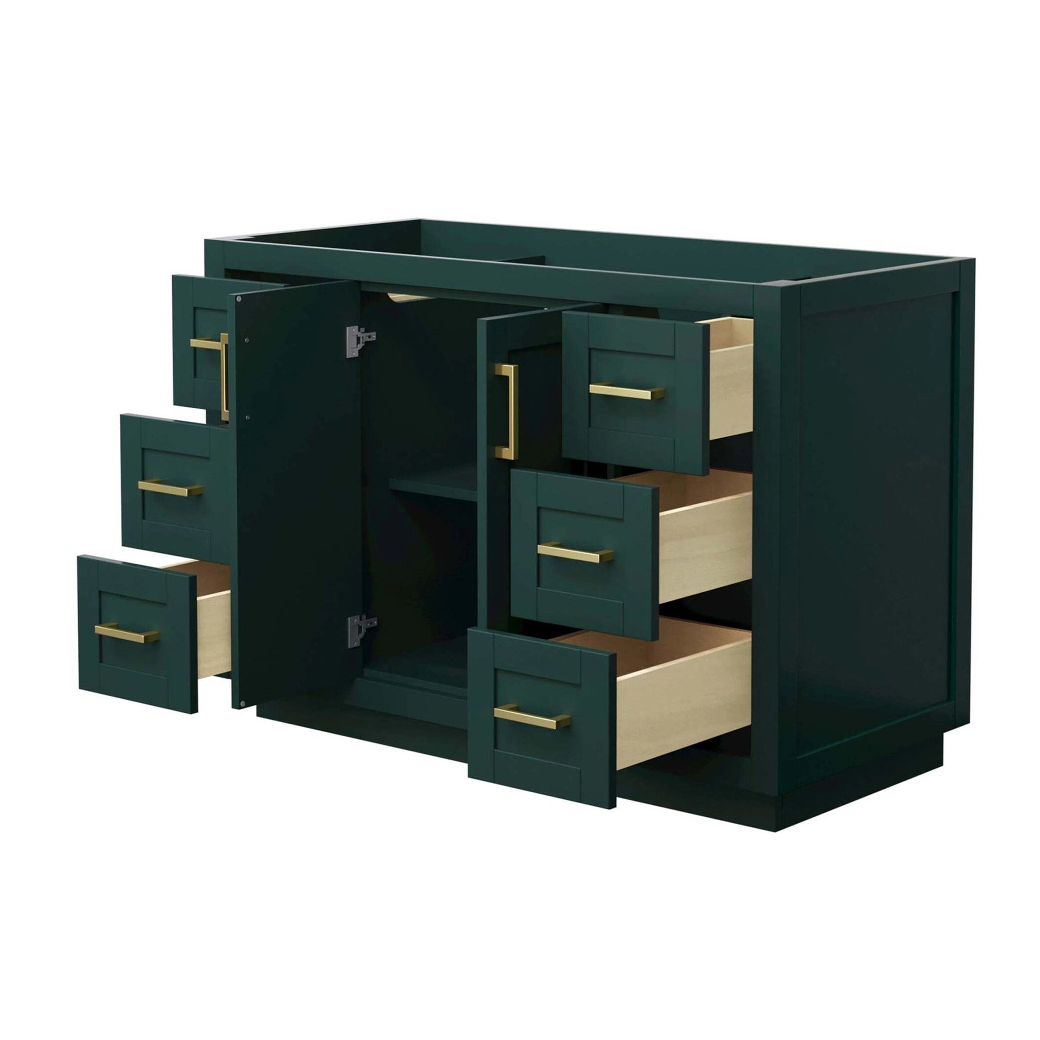 48" Miranda Single Bathroom Vanity in Green with Brushed Gold Trim by Wyndham