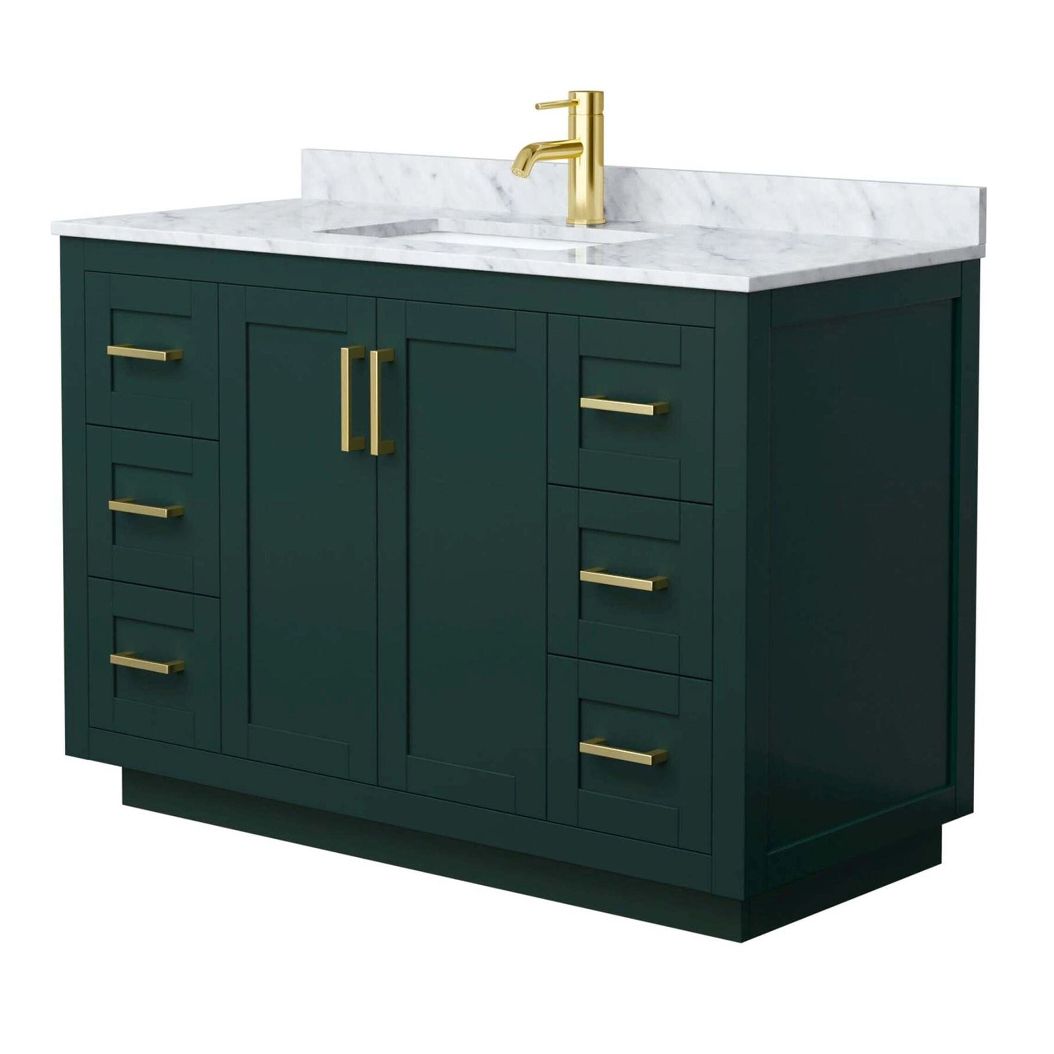 48" Miranda Single Bathroom Vanity in Green with Brushed Gold Trim by Wyndham