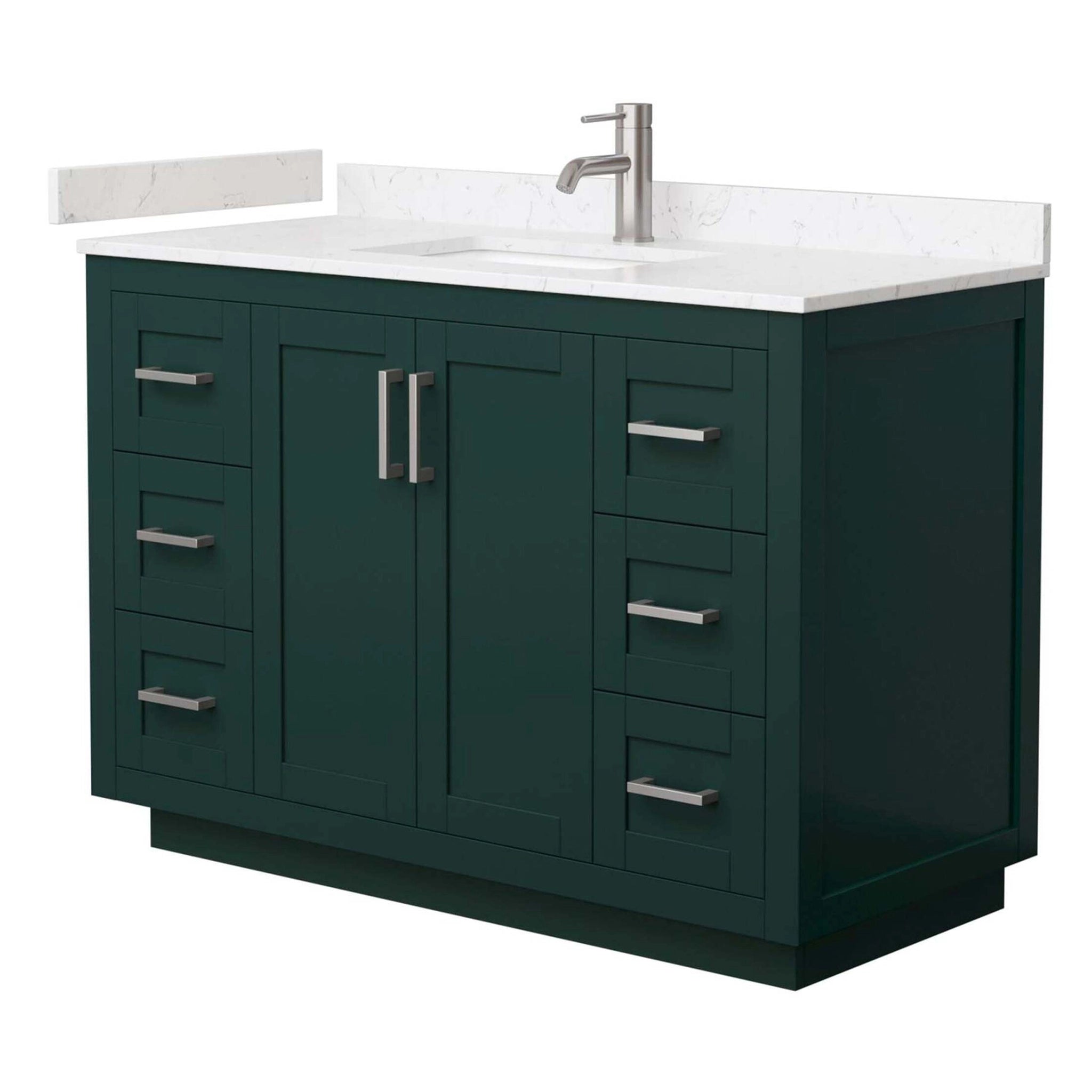 48" Miranda Single Bathroom Vanity in Green with Brushed Nickel Trim by Wyndham