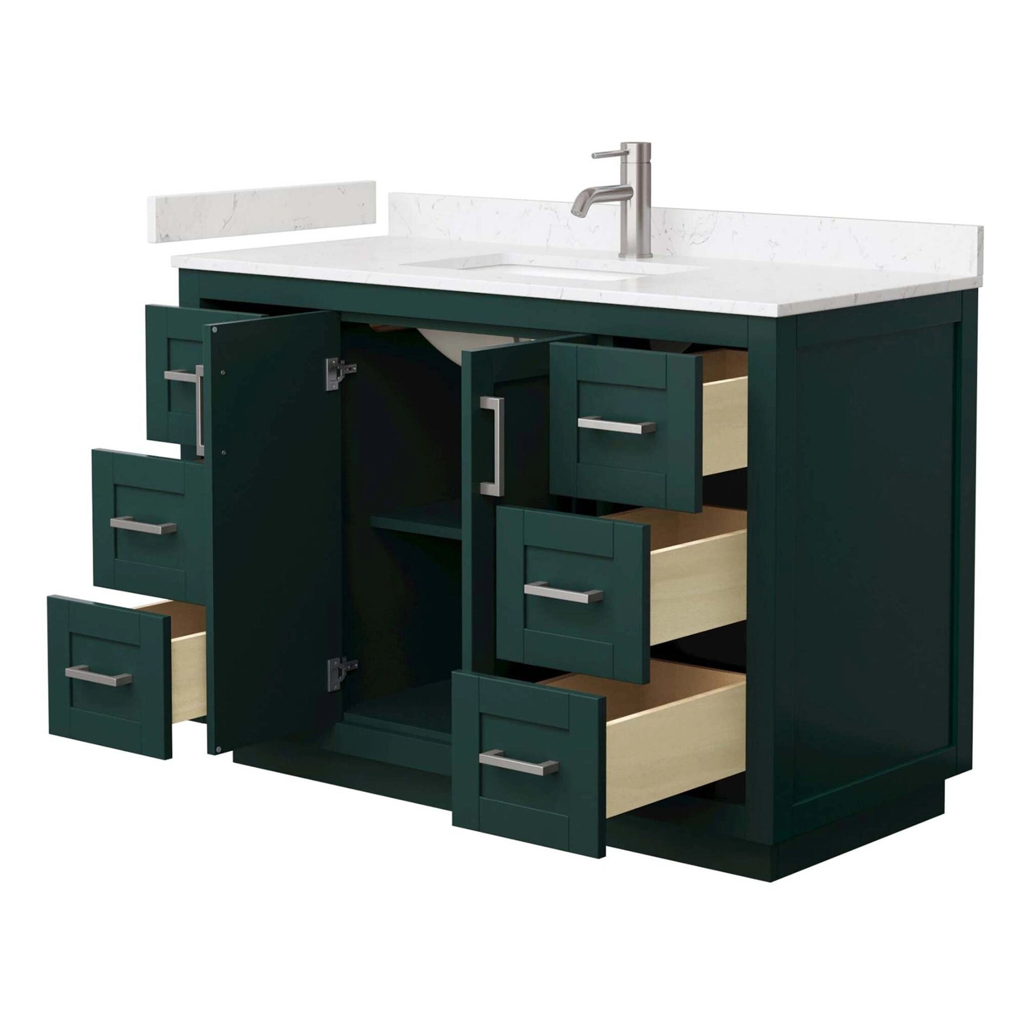 48" Miranda Single Bathroom Vanity in Green with Brushed Nickel Trim by Wyndham