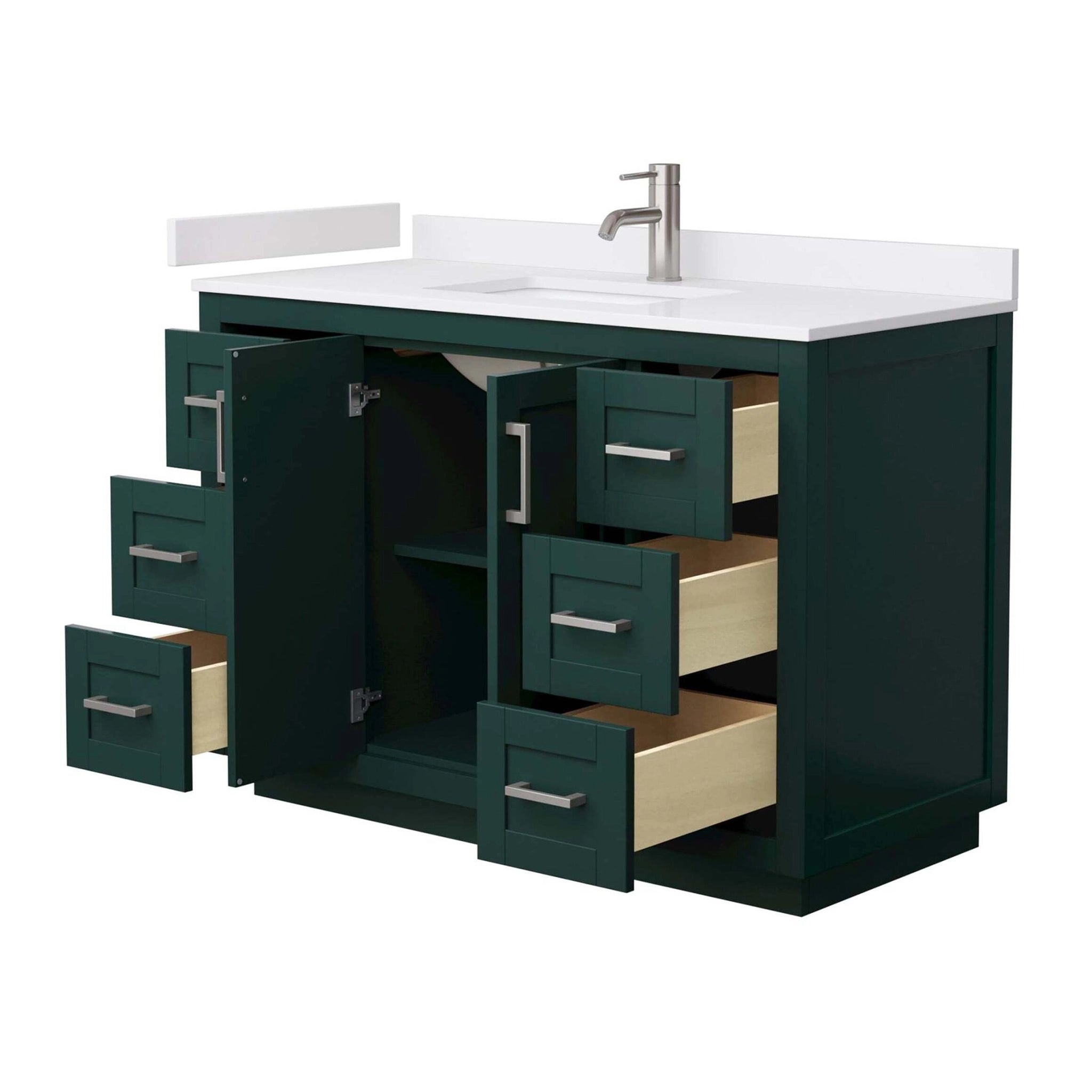 48" Miranda Single Bathroom Vanity in Green with Brushed Nickel Trim by Wyndham