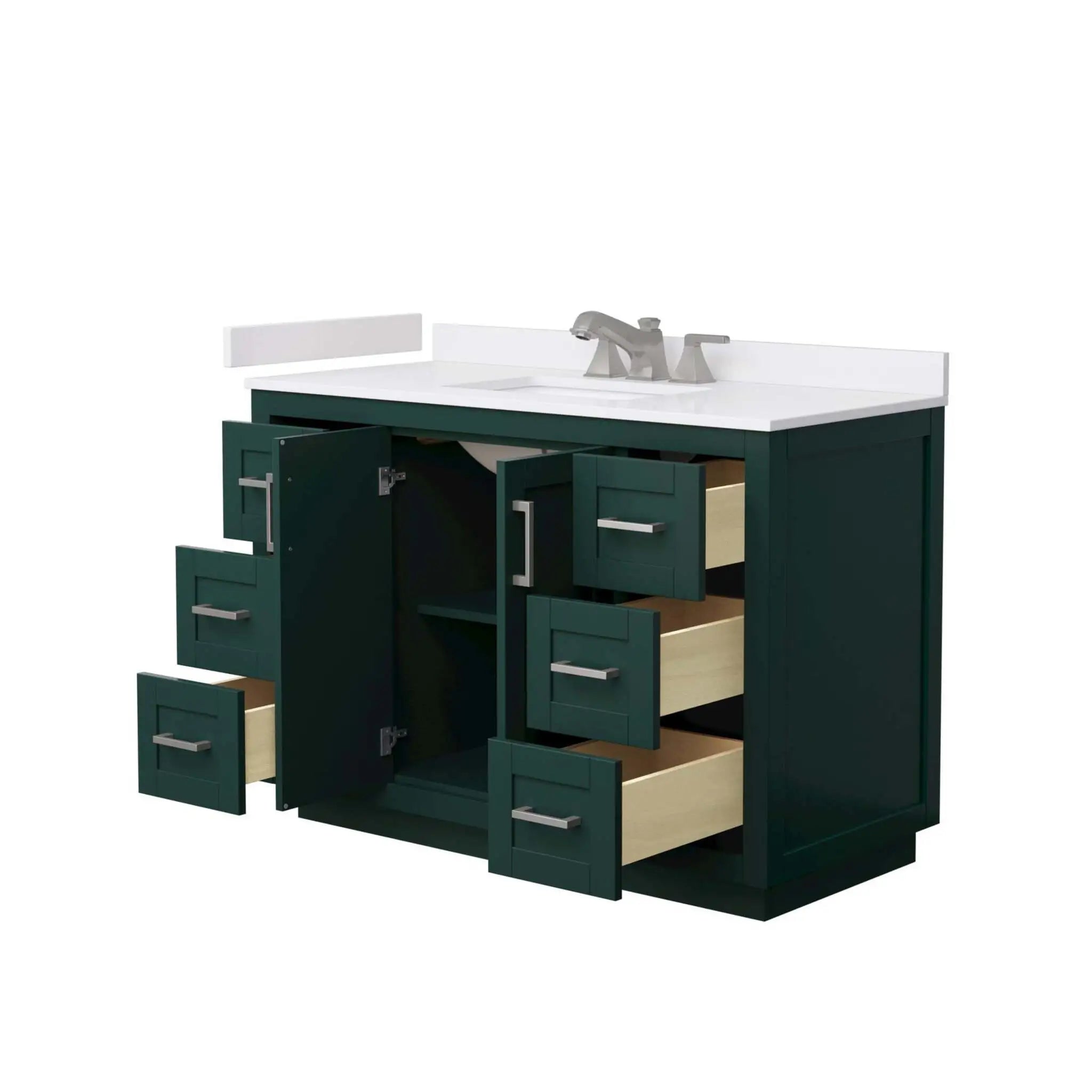 48" Miranda Single Bathroom Vanity in Green with Brushed Nickel Trim by Wyndham