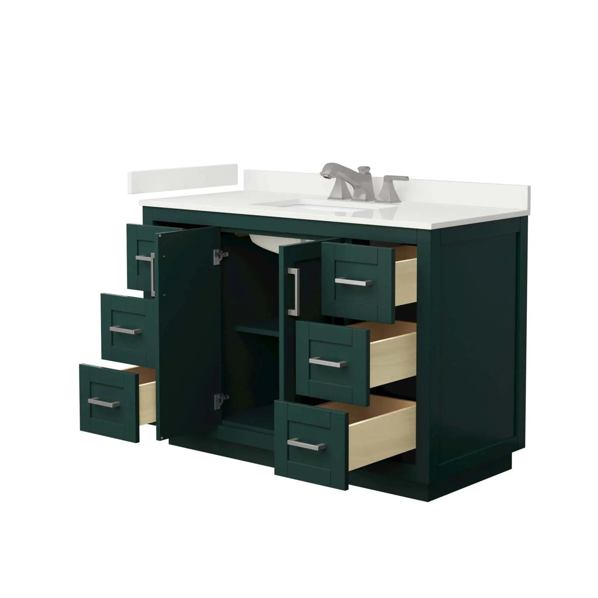 48" Miranda Single Bathroom Vanity in Green with Brushed Nickel Trim by Wyndham