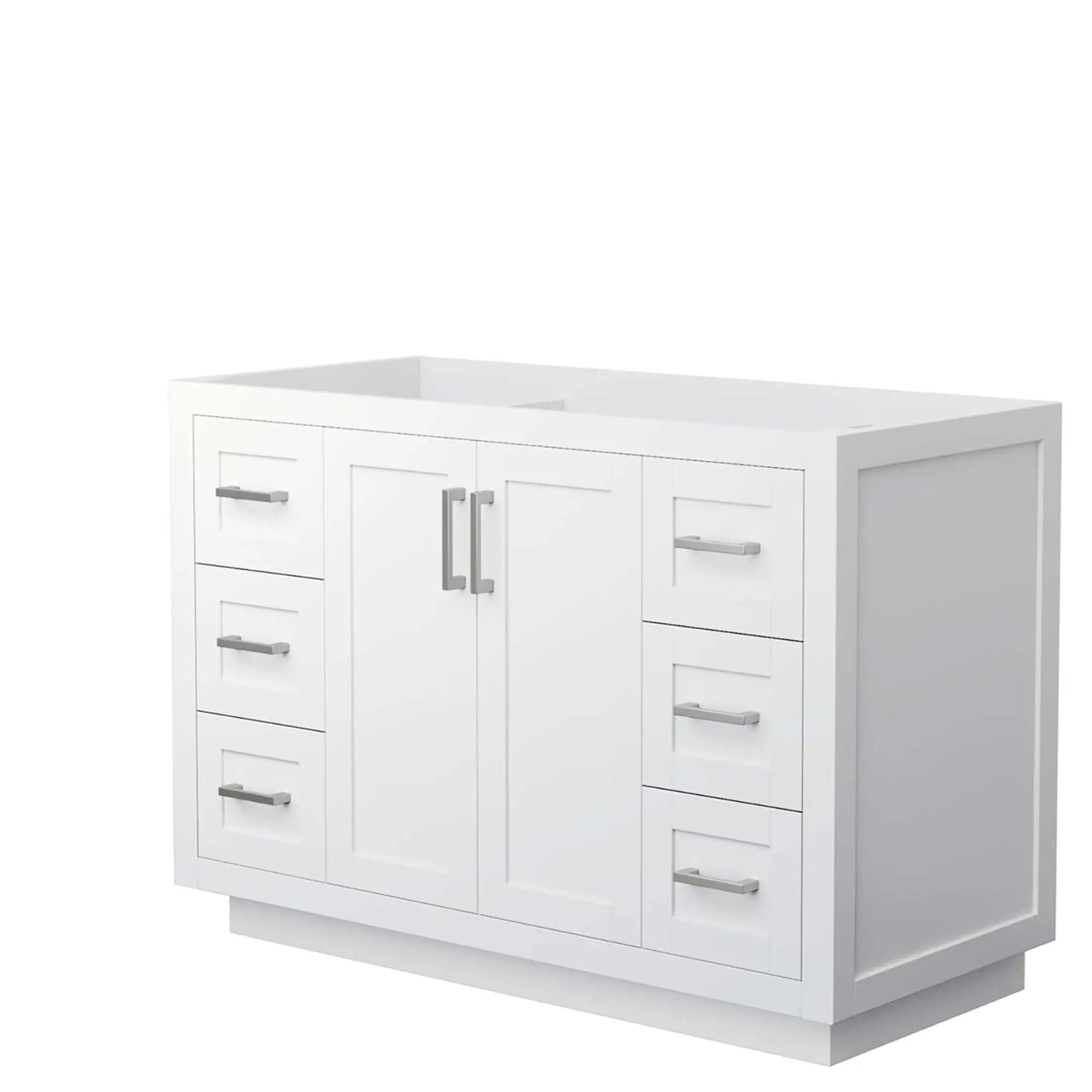 48" Miranda Single Bathroom Vanity in White with Brushed Nickel Trim by Wyndham