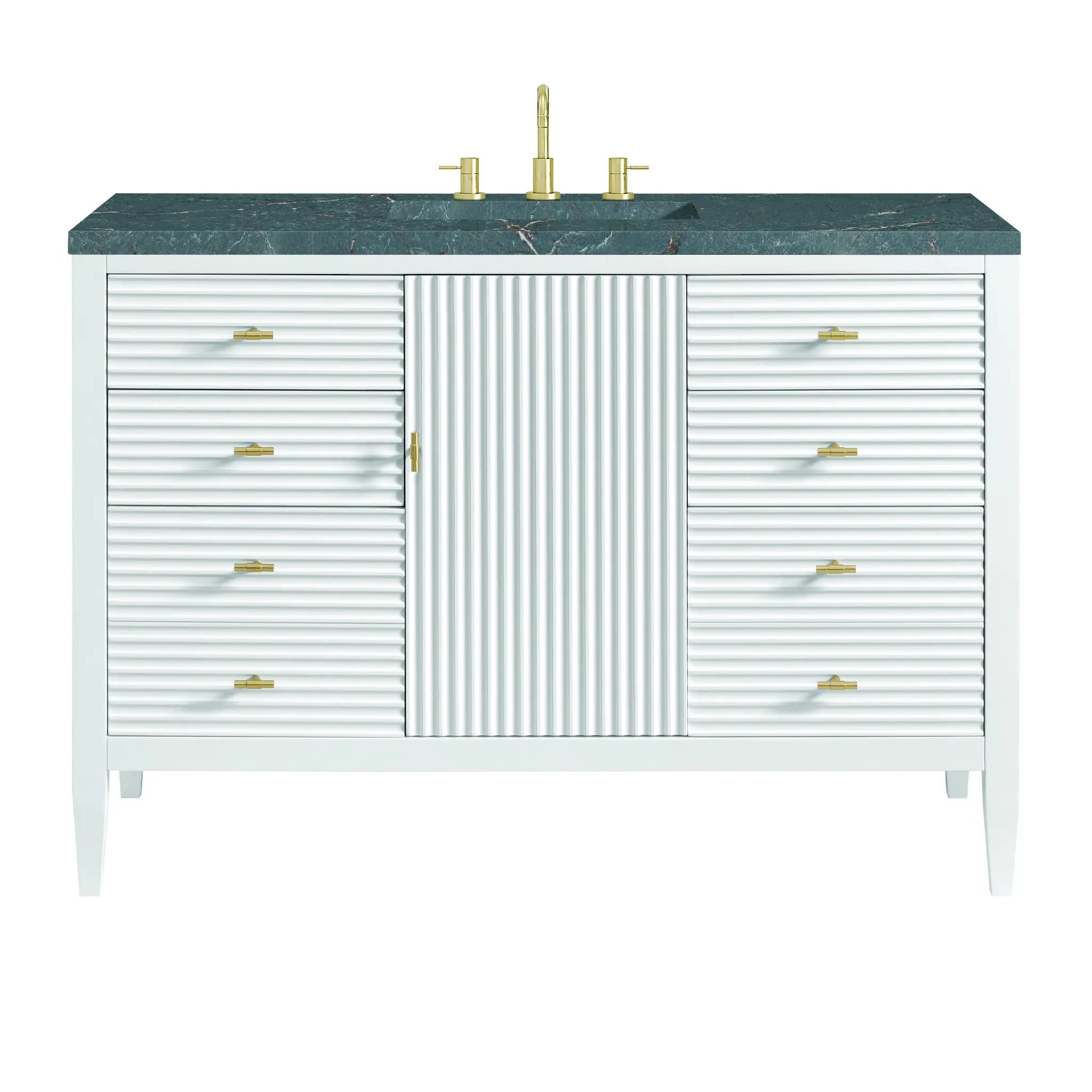48" Myrrin Single Vanity in Bright White by James Martin Vanities