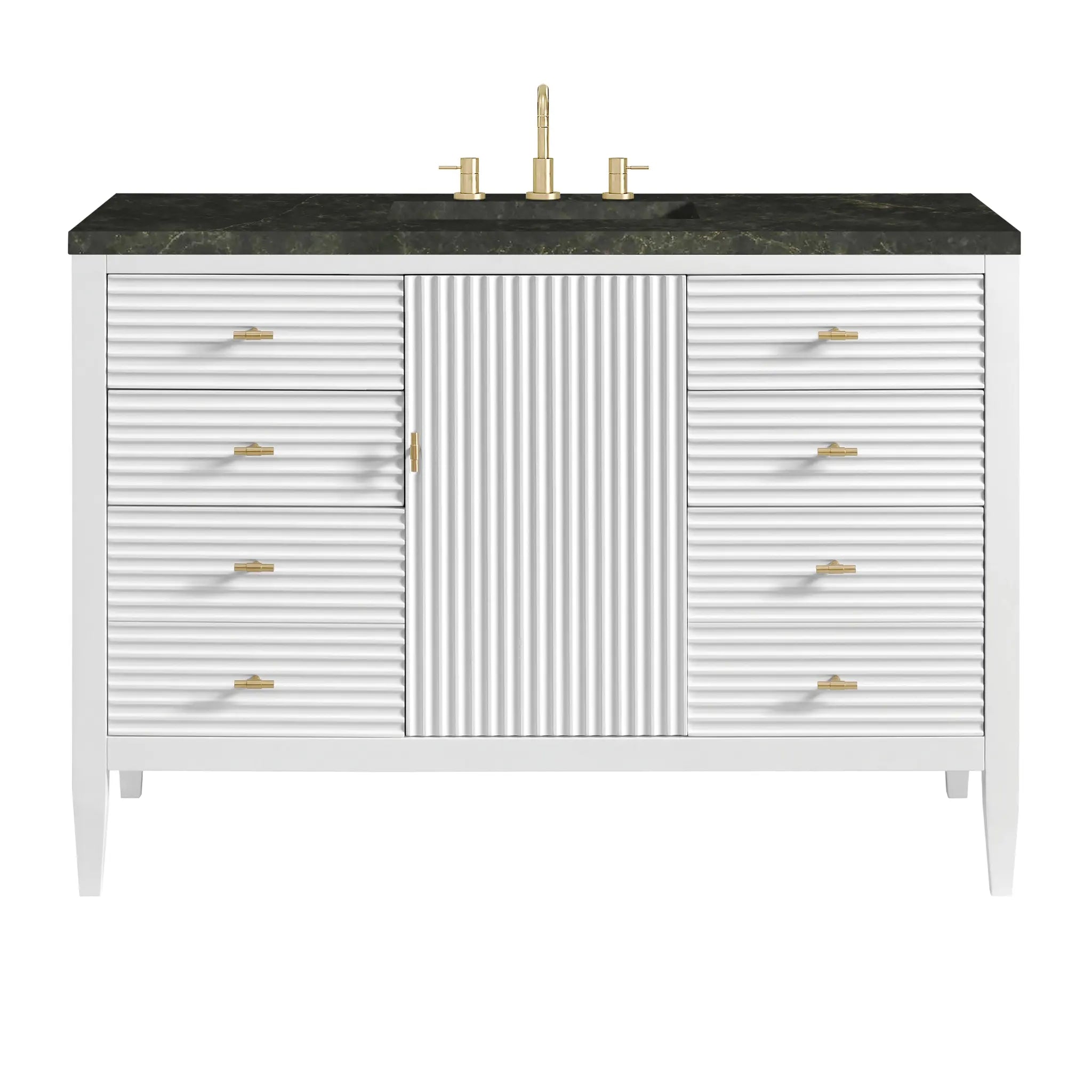 48" Myrrin Single Vanity in Bright White by James Martin Vanities