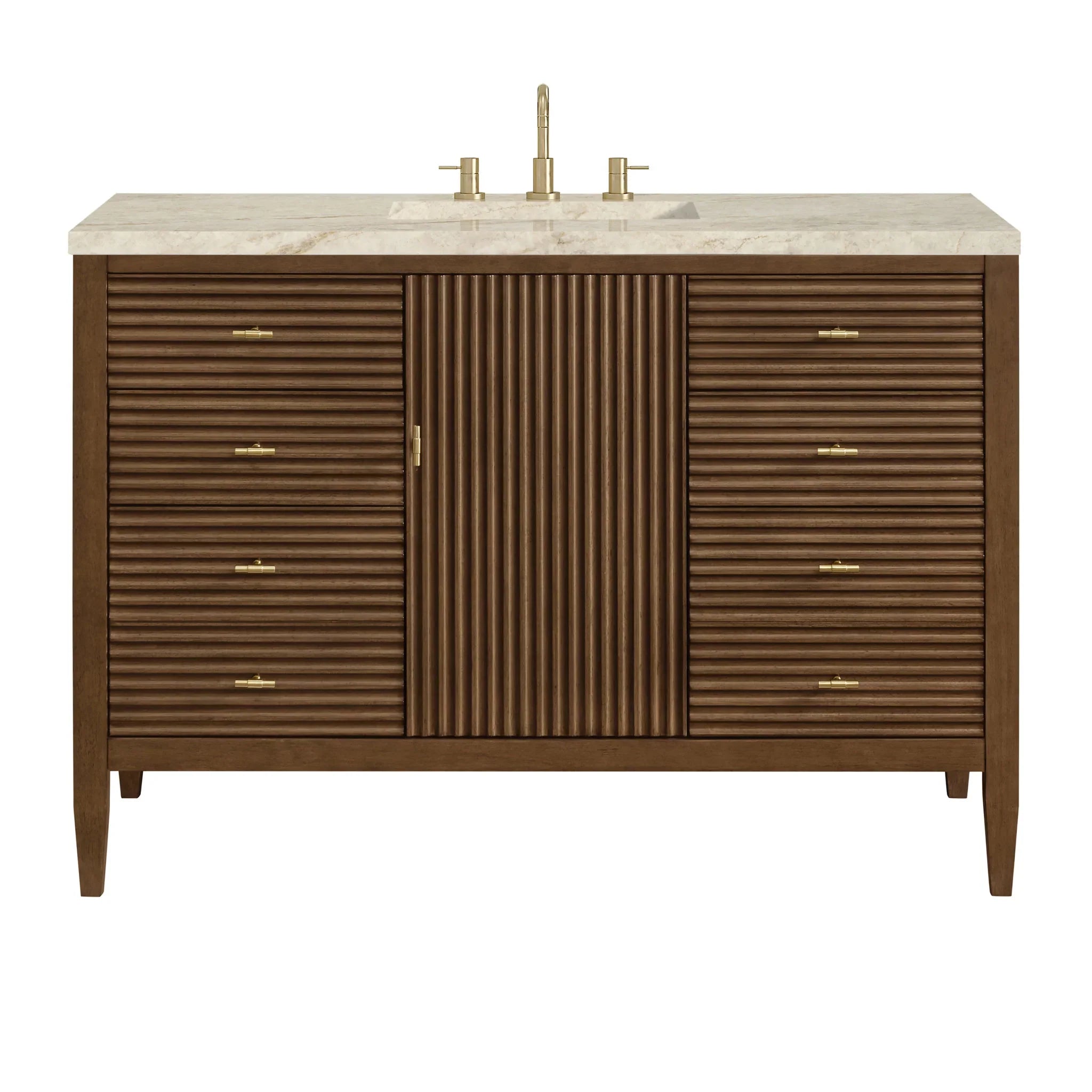 48" Myrrin Single Vanity in Mid Century Walnut by James Martin Vanities