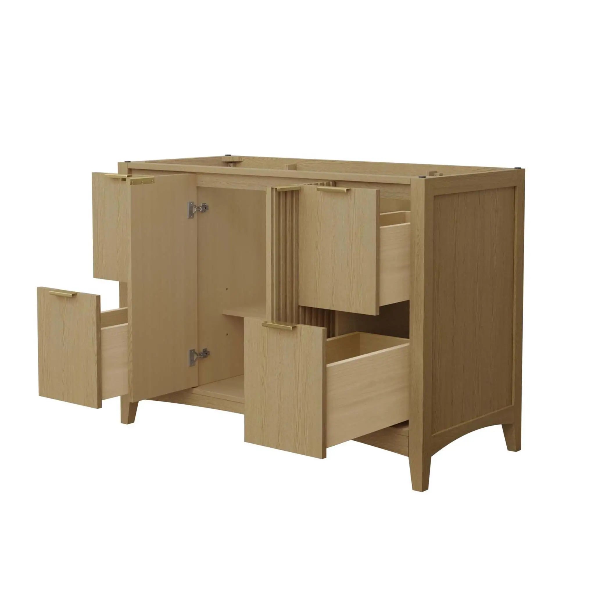 48" Palmilla Single Bathroom Vanity in Natural Oak with Brushed Gold Trim by Wyndham