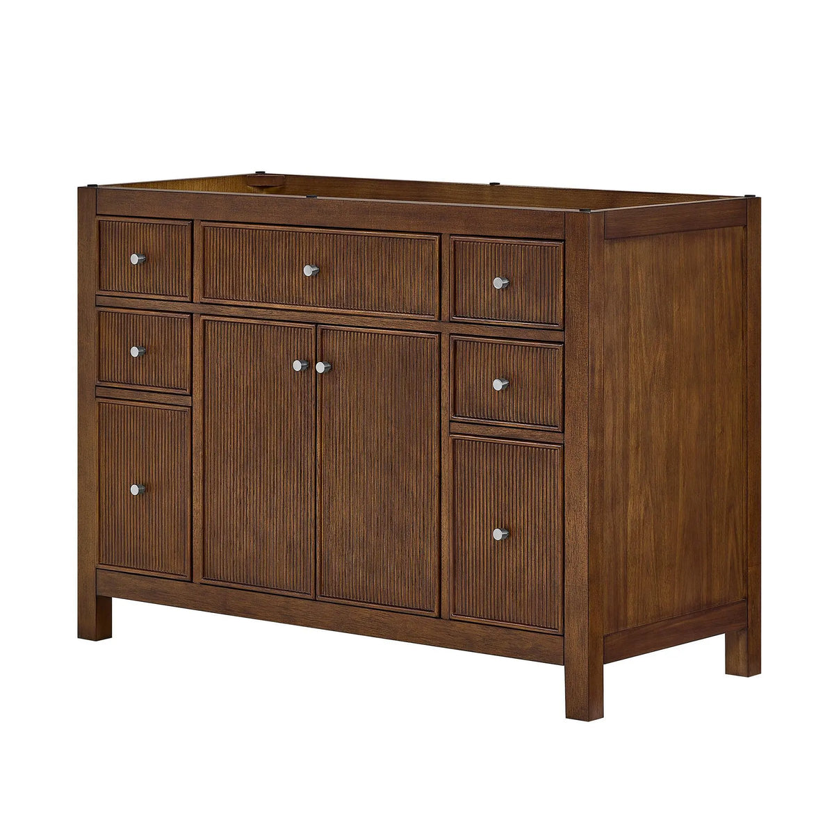 48" Pendry Single Bathroom Vanity Dark Walnut Brushed Nickel Trim by wyndham View 36