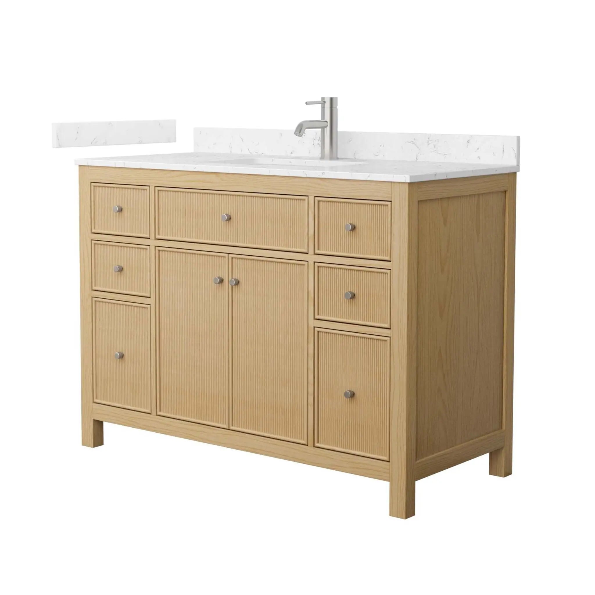 48" Pendry Single Bathroom Vanity in Tanned Oak with Brushed Nickel Trim by Wyndham