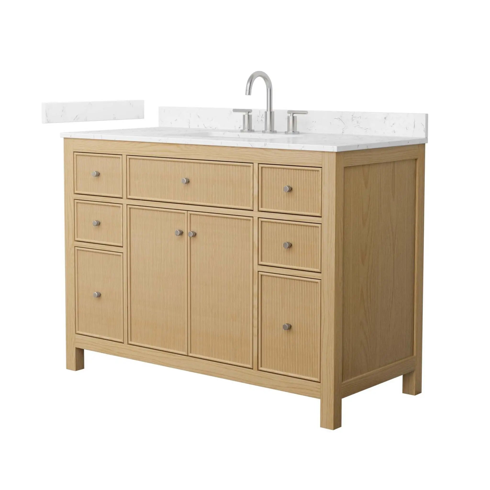 48" Pendry Single Bathroom Vanity in Tanned Oak with Brushed Nickel Trim by Wyndham