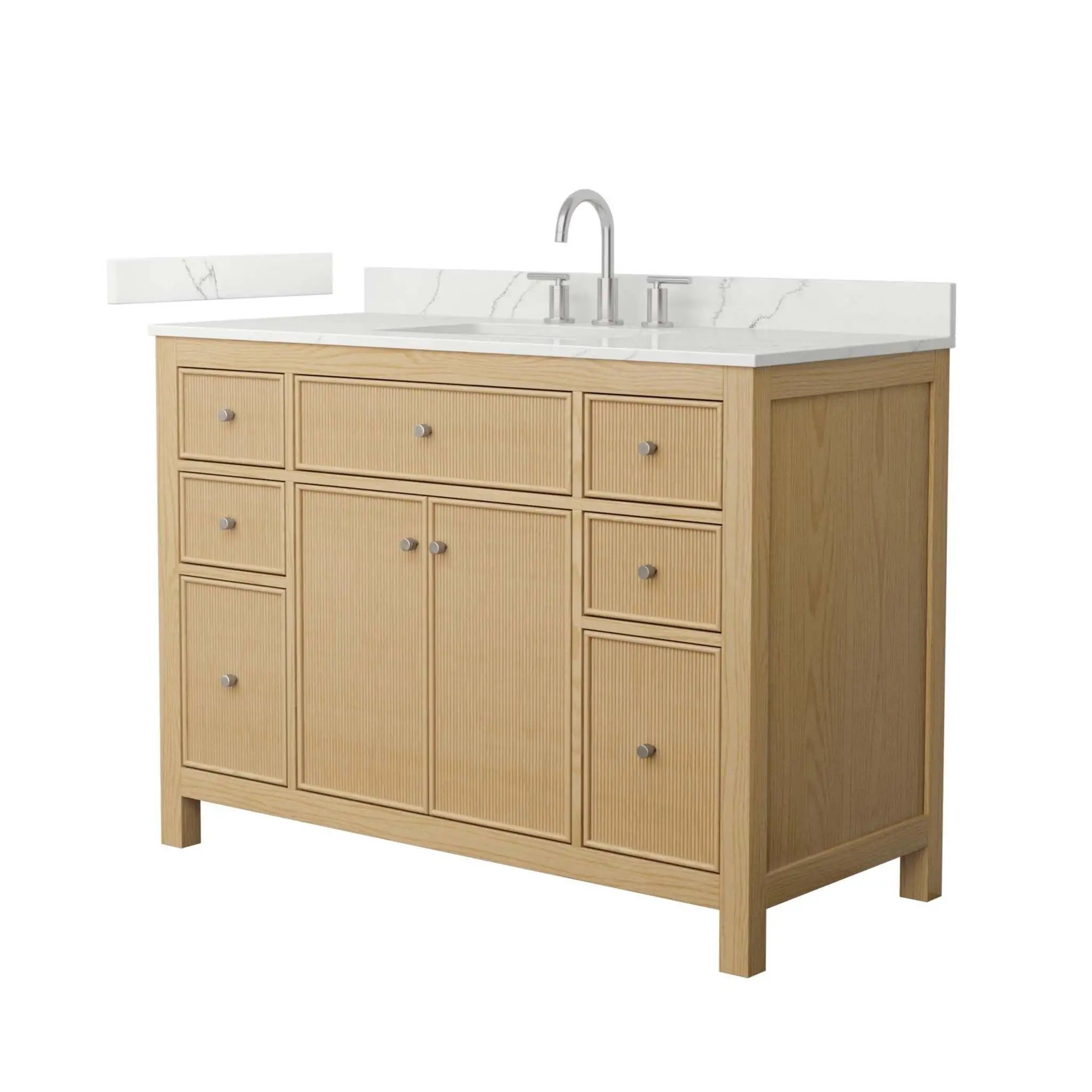 48" Pendry Single Bathroom Vanity in Tanned Oak with Brushed Nickel Trim by Wyndham