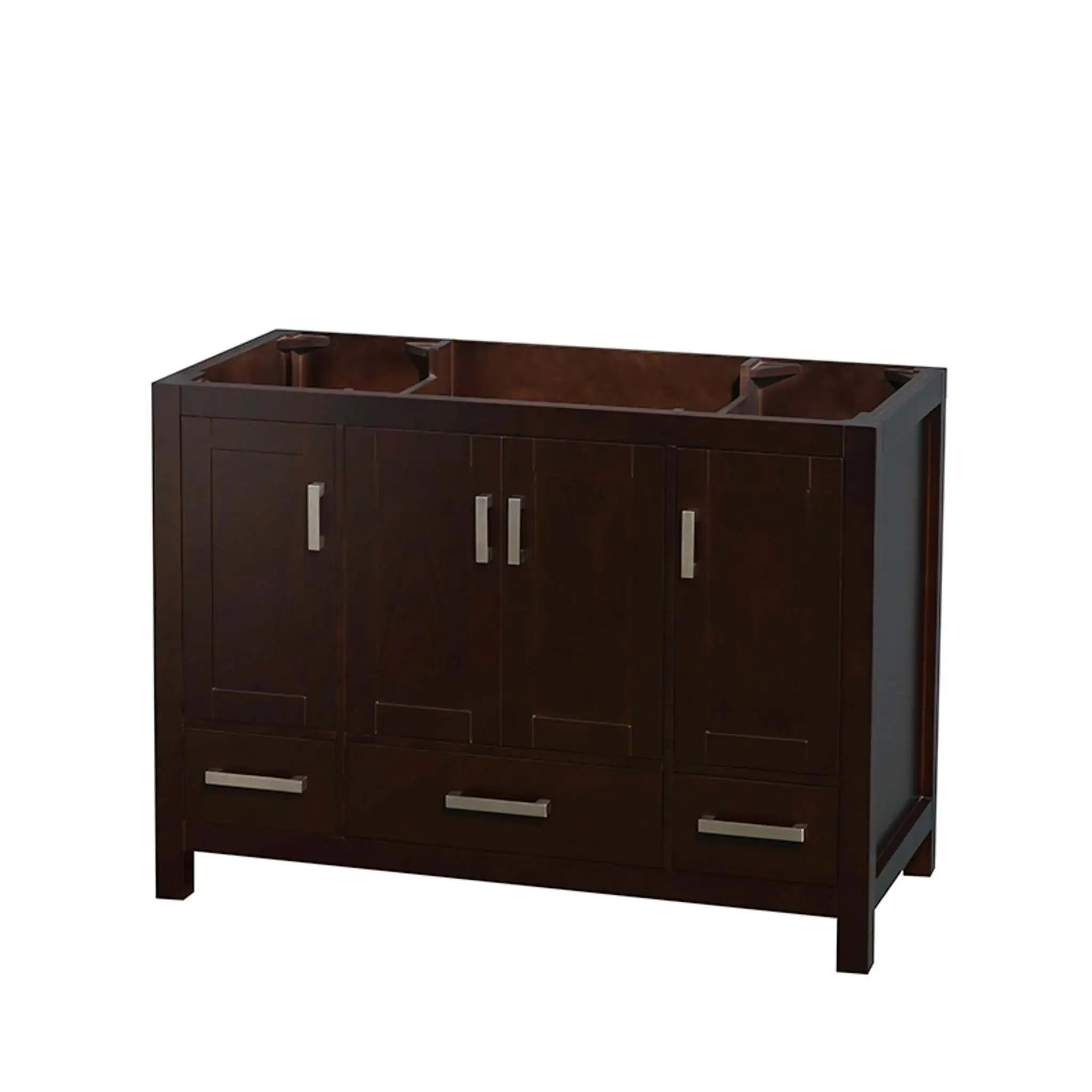48" Sheffield Single Bathroom Vanity in Espresso with Brushed Chrome Trim by Wyndham