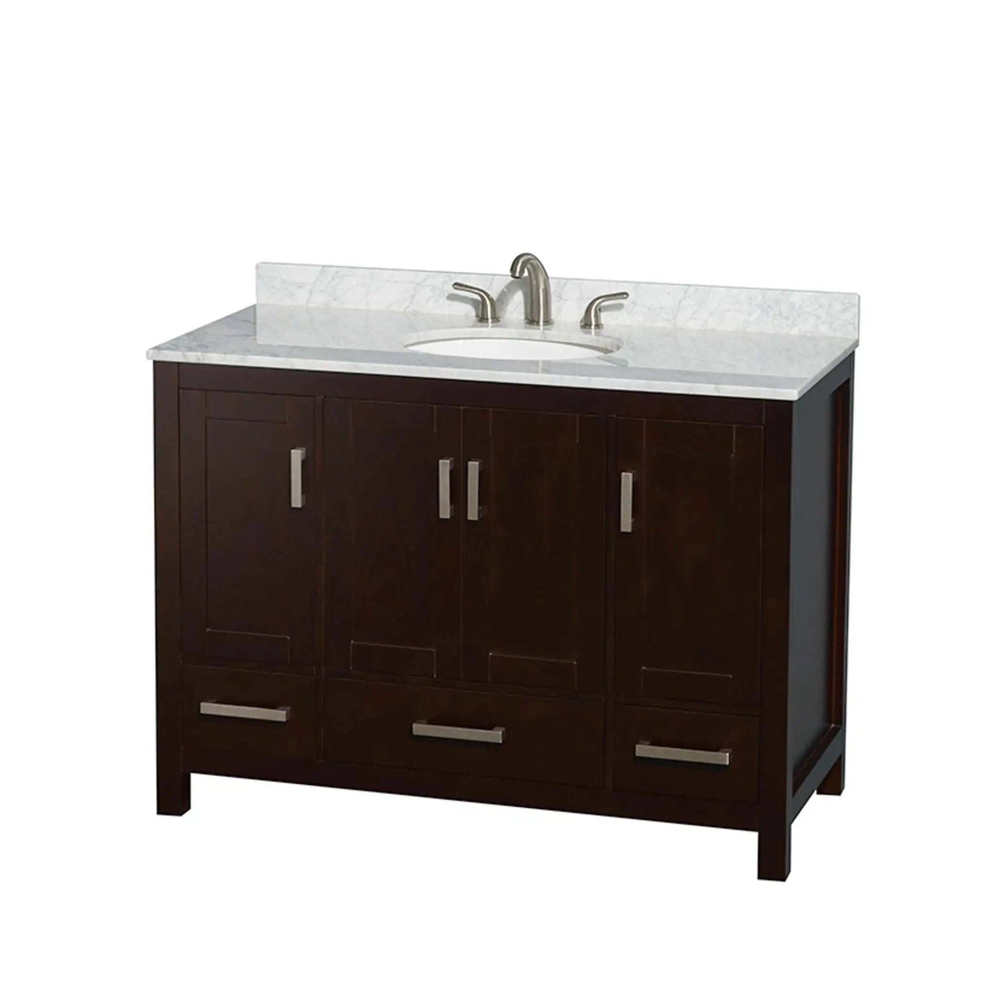 48" Sheffield Single Bathroom Vanity in Espresso with Brushed Chrome Trim by Wyndham