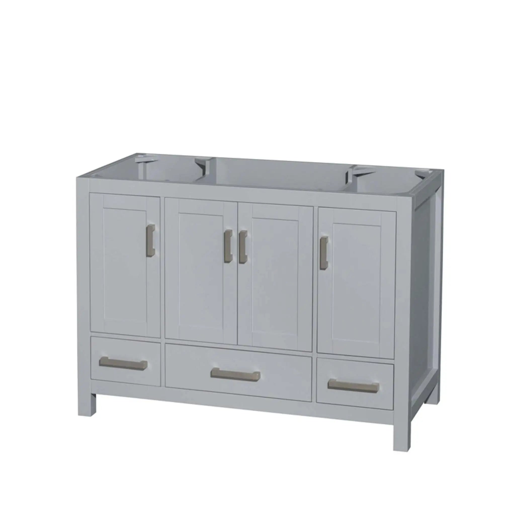 48" Sheffield Single Bathroom Vanity in Gray with Brushed Chrome Trim by Wyndham