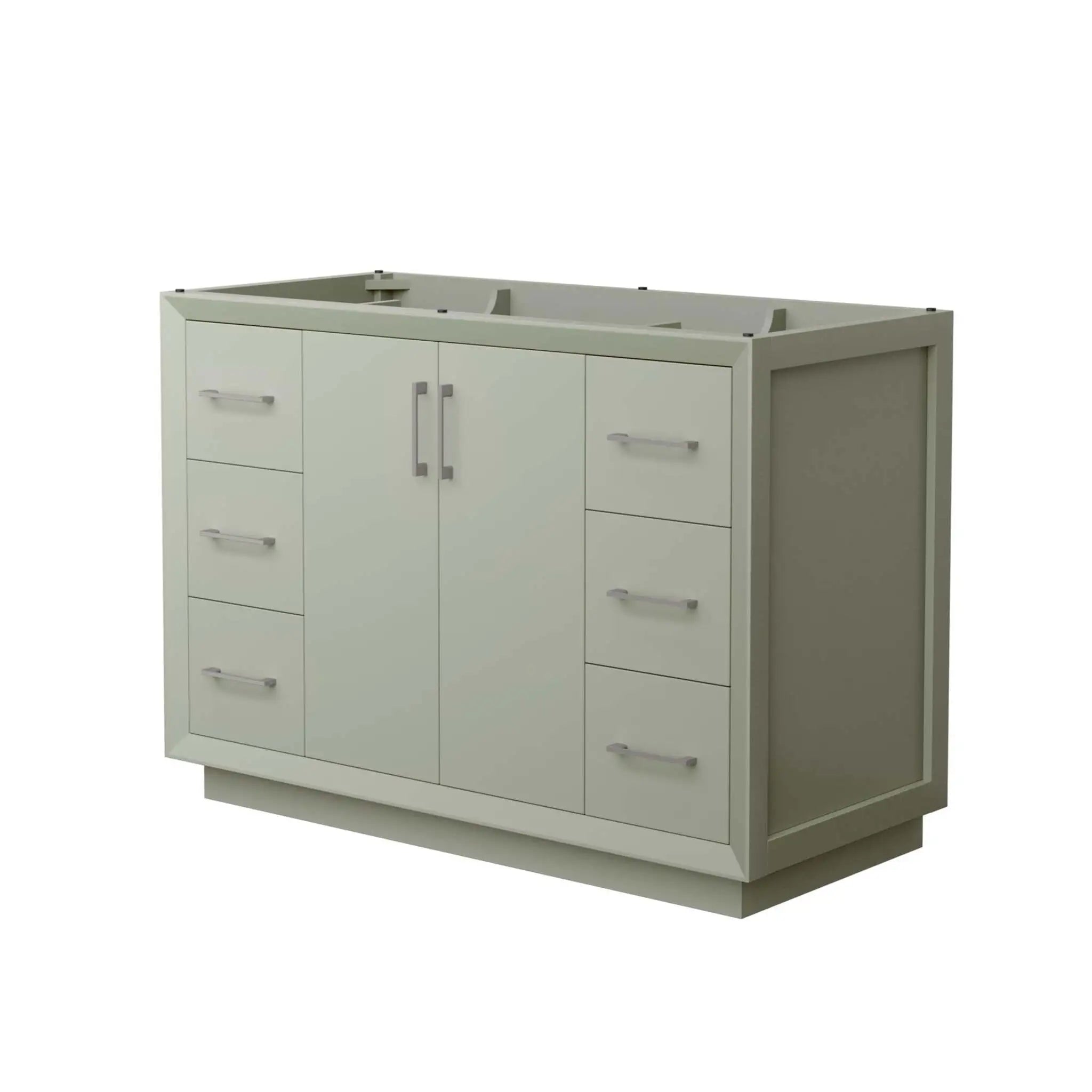 48" Strada Single Bathroom Vanity in Light Green with Brushed Nickel Trim by Wyndham